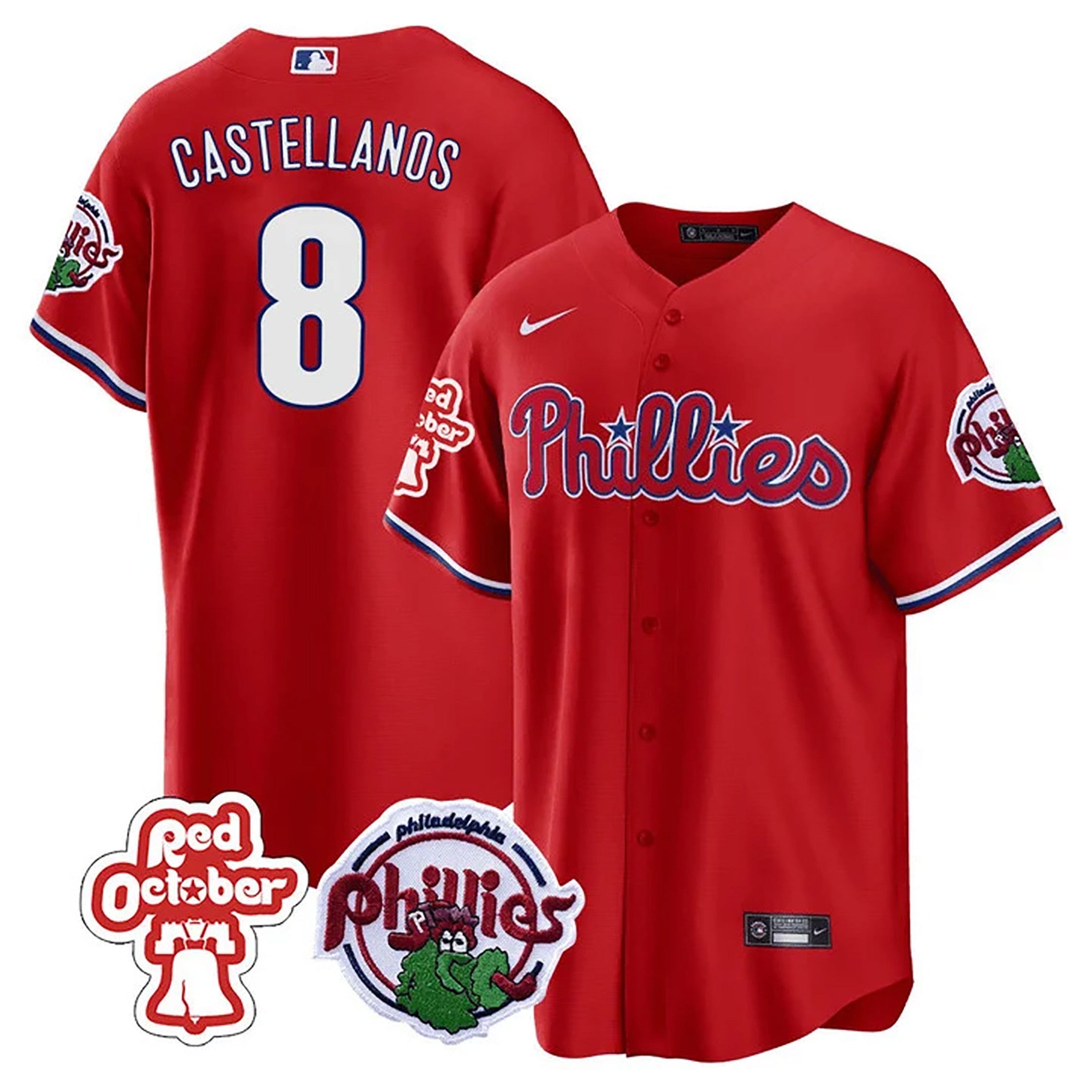 Men’s Philadelphia Red October Patch Cool Base Jersey