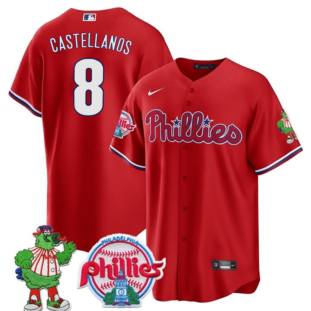 Men’s Philadelphia Phillie Phanatic Patch Cool Base Jersey