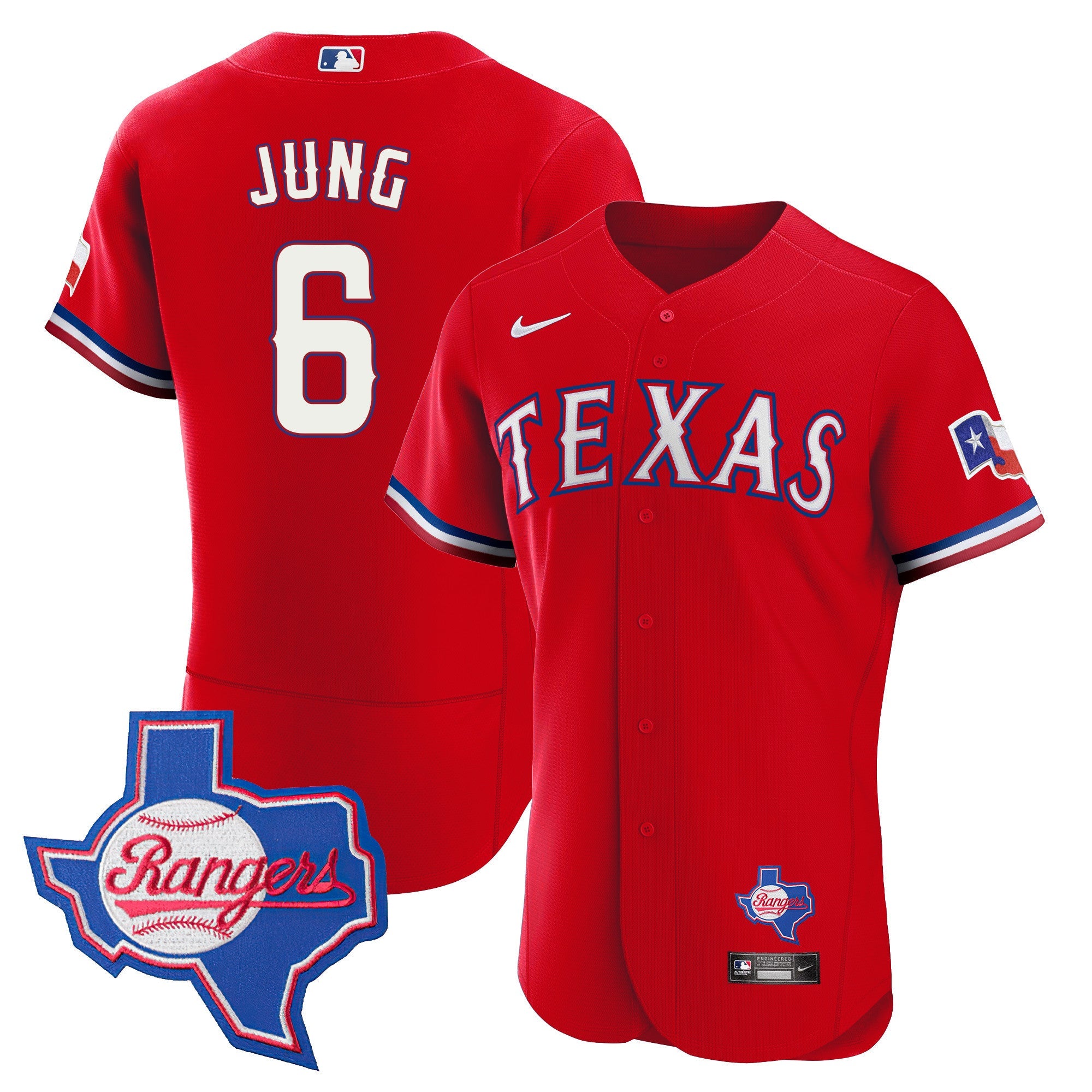 Men’s Texas 2023 Flex Base Jersey – Texas Patch