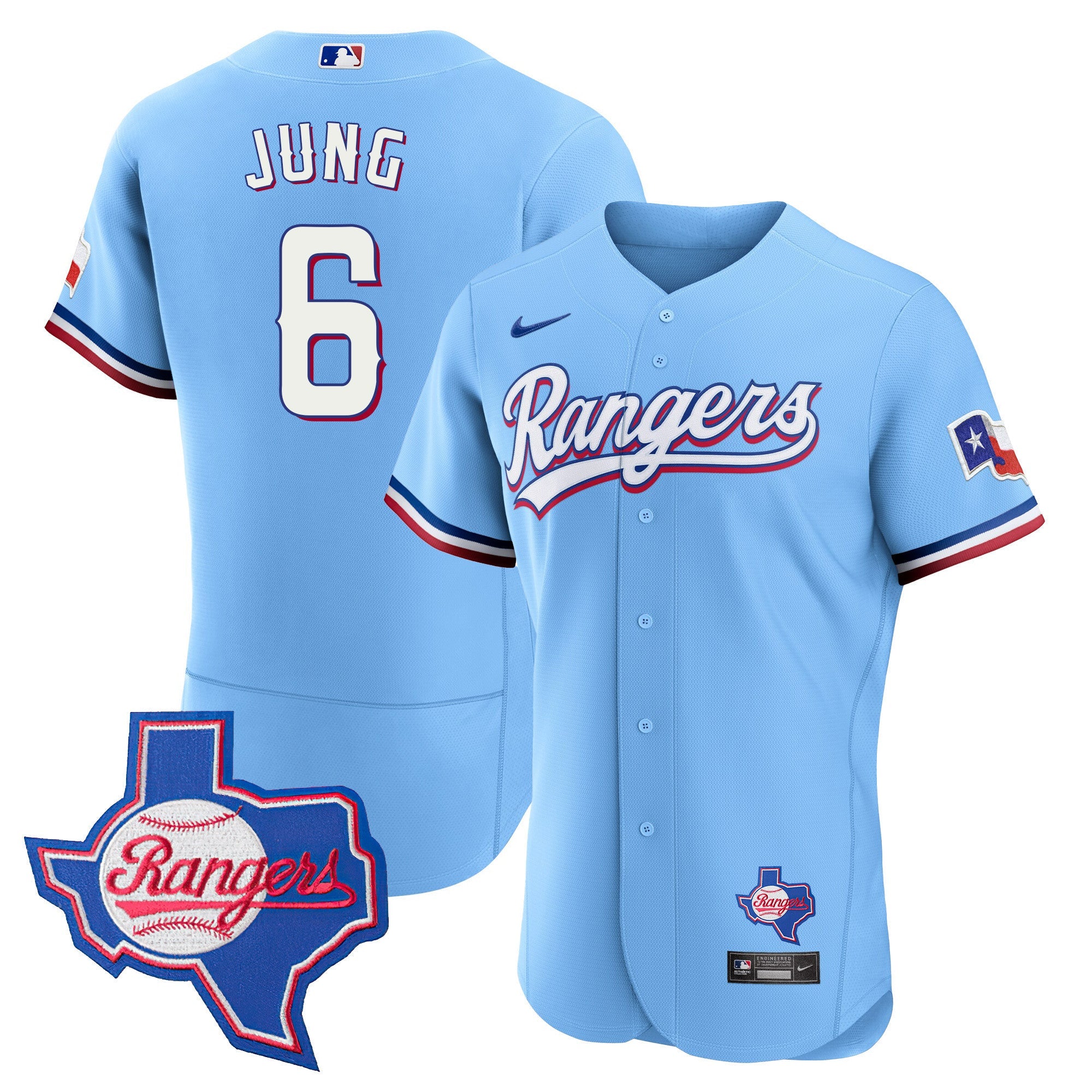 Men’s Texas 2023 Flex Base Jersey – Texas Patch