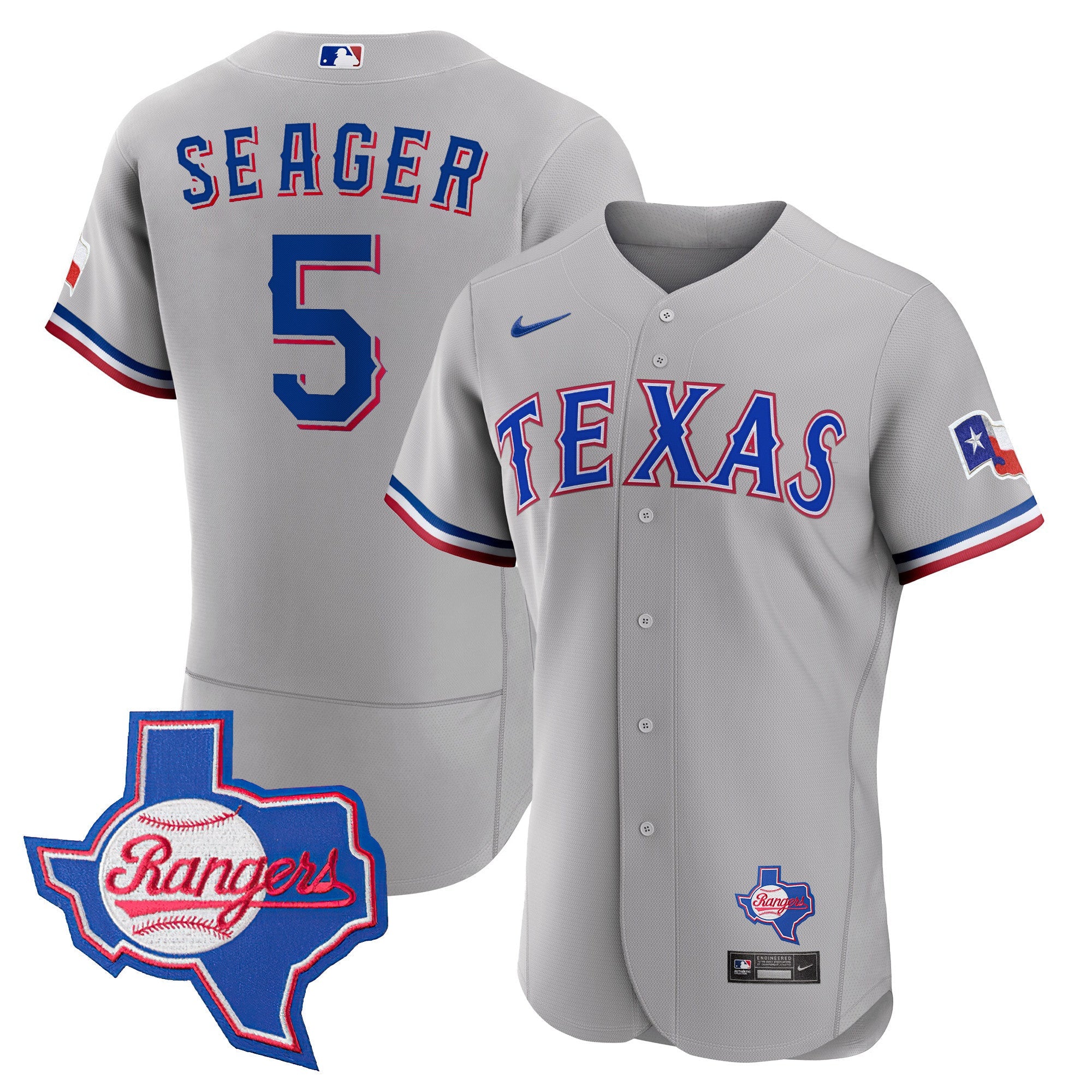Texas 2023 Gray Flex Base Jersey – Texas Patch