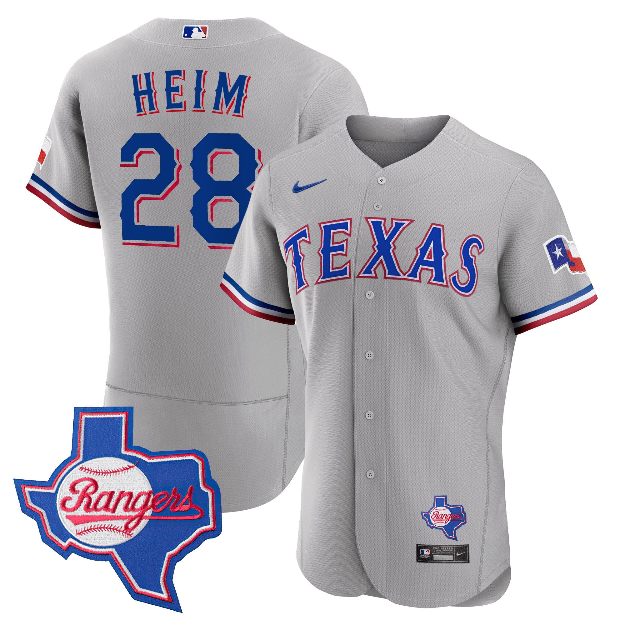 Texas 2023 Gray Flex Base Jersey – Texas Patch