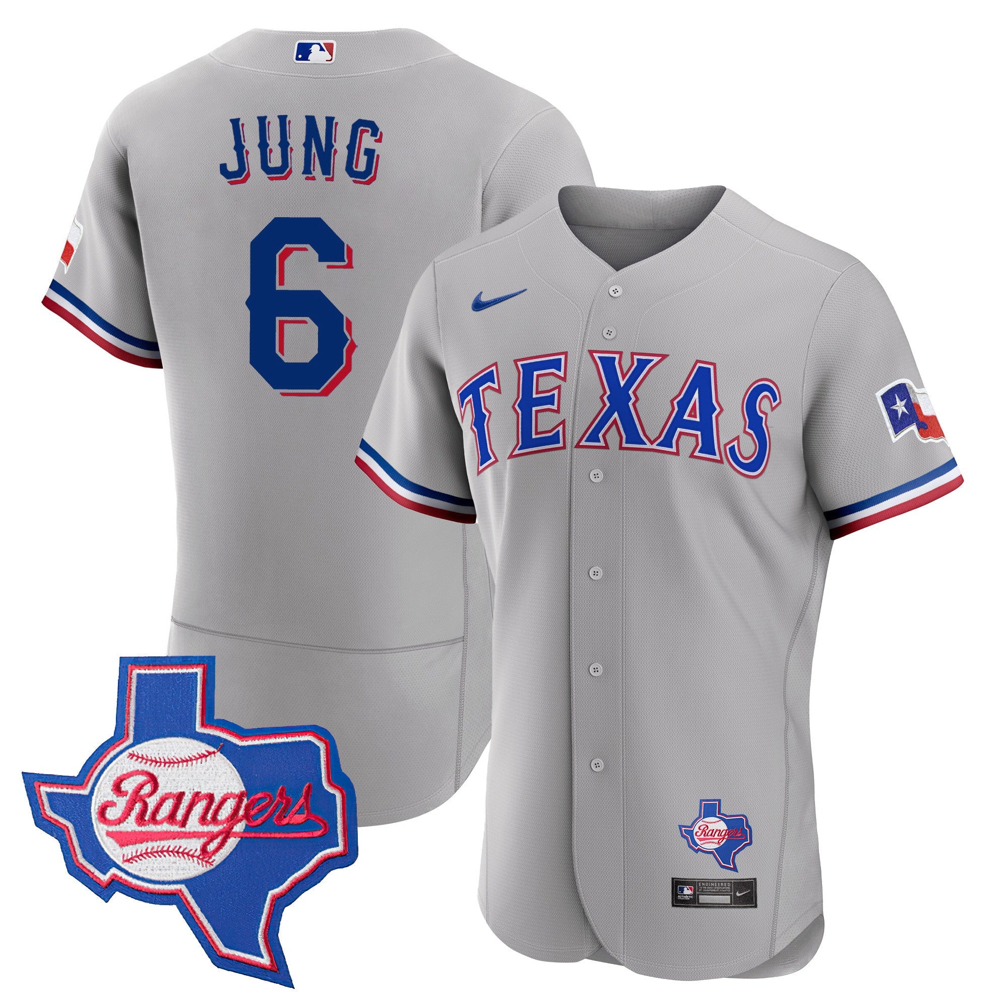 Texas 2023 Gray Flex Base Jersey – Texas Patch