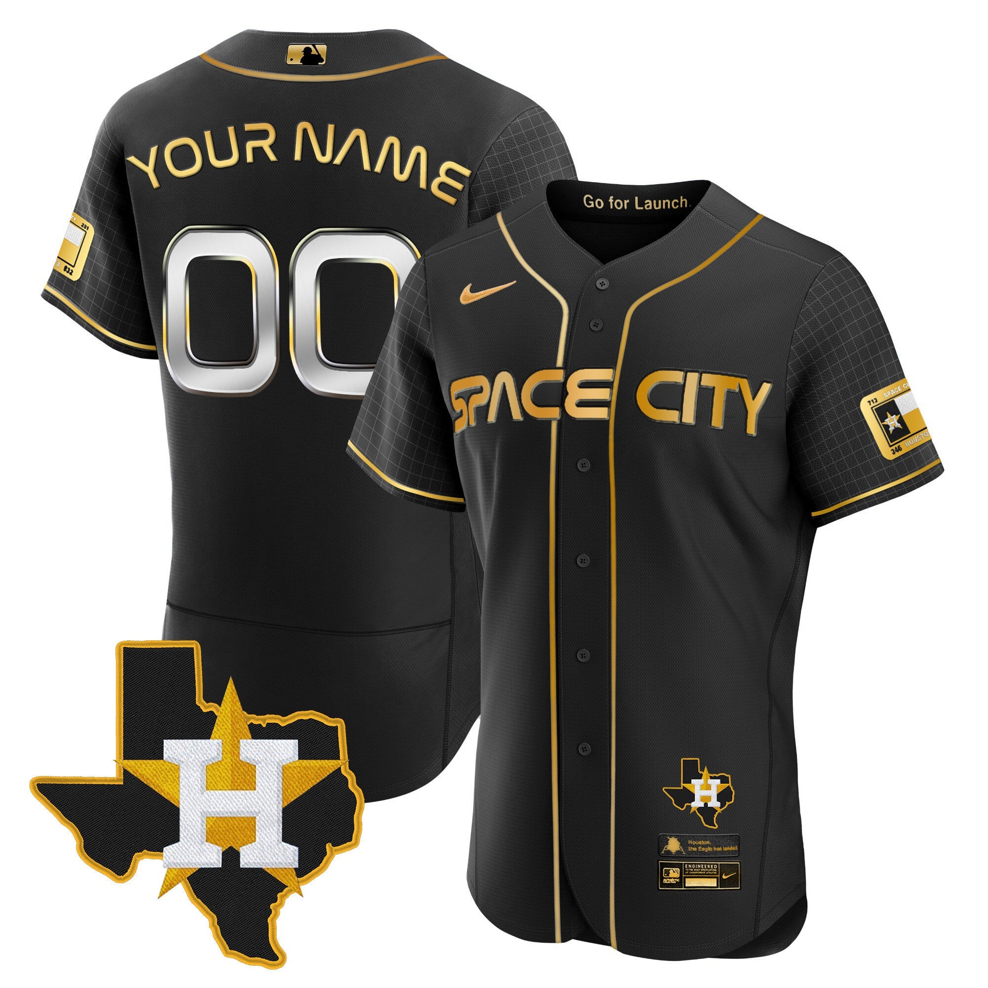 2024 Space City Flex Base Custom Jersey – Texas Patch