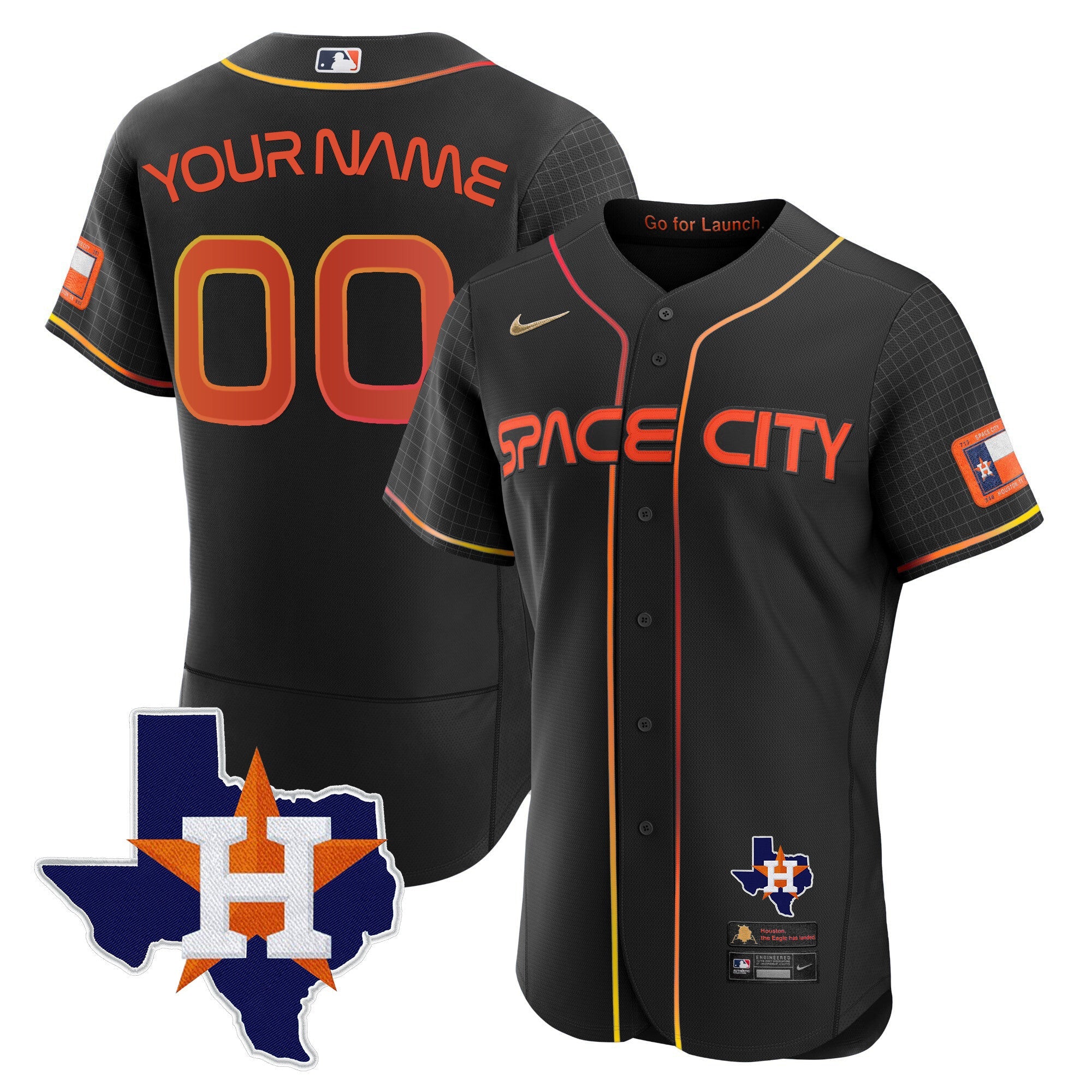 2024 Space City Flex Base Custom Jersey – Texas Patch