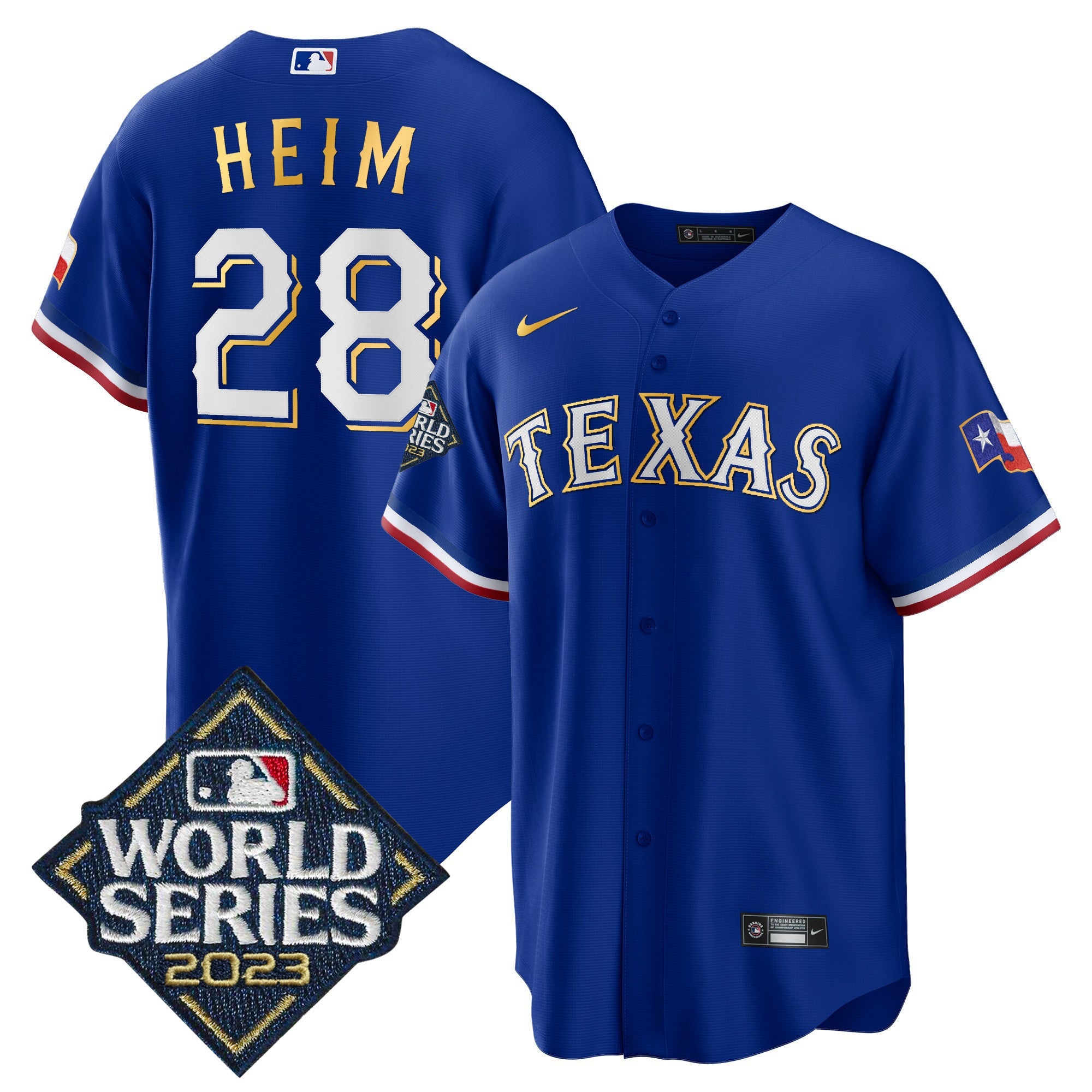 Men’s Texas 2023 World Series Cool Base Gold Trim Jersey