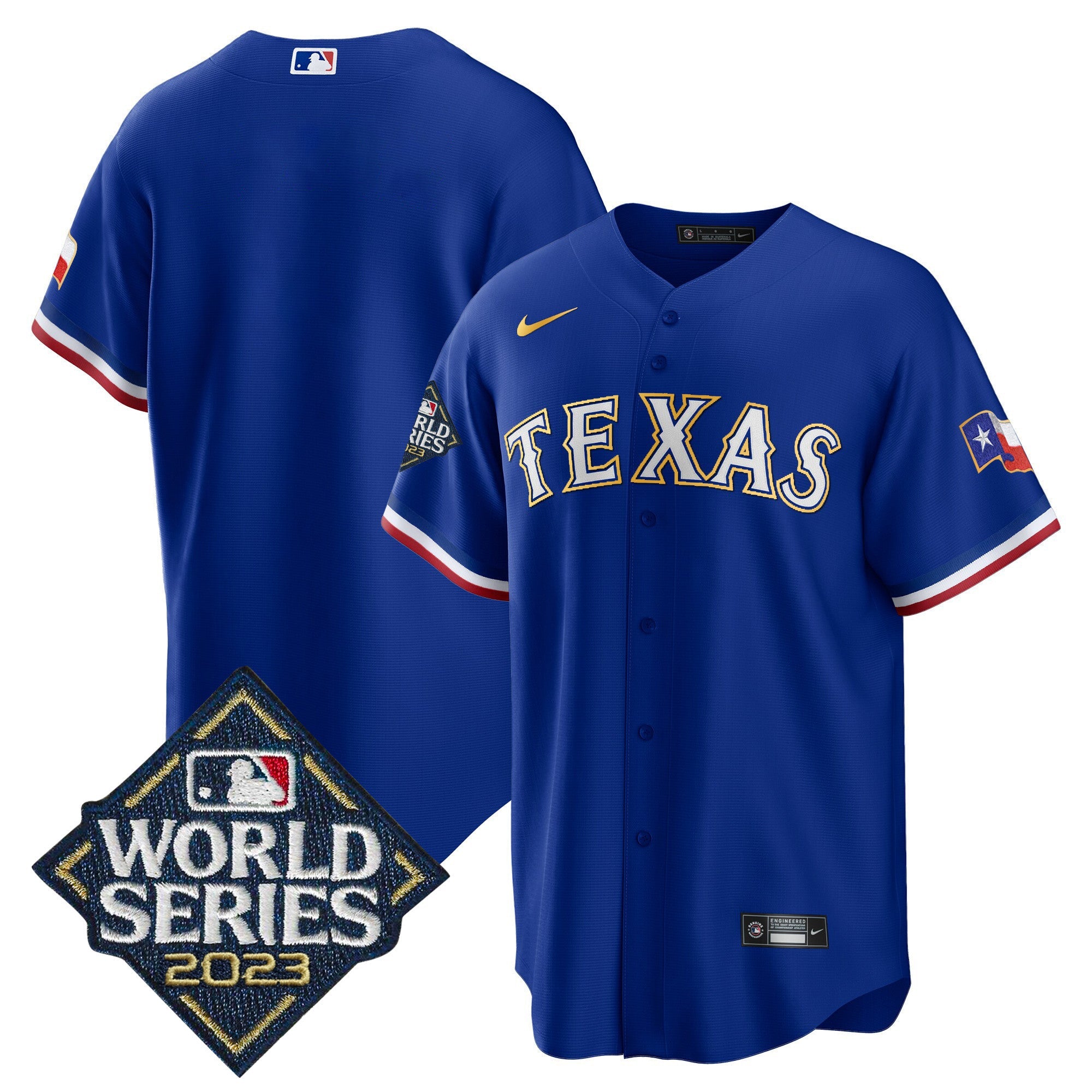 Men’s Texas 2023 World Series Cool Base Gold Trim Jersey