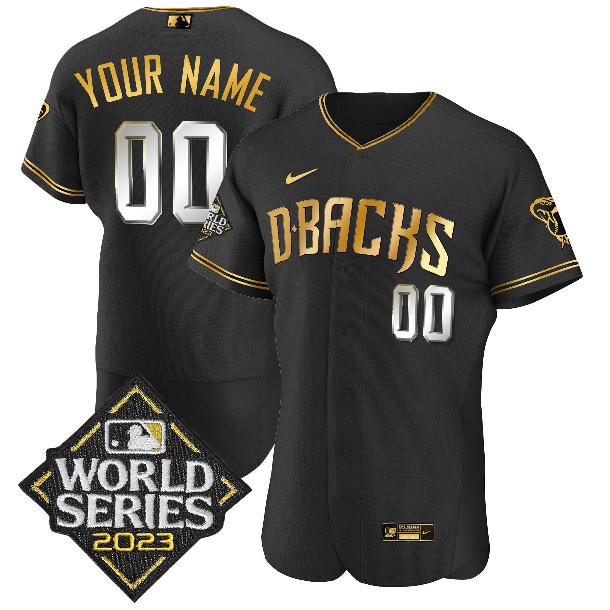 2023 World Series Flex Base Gold Custom Jersey