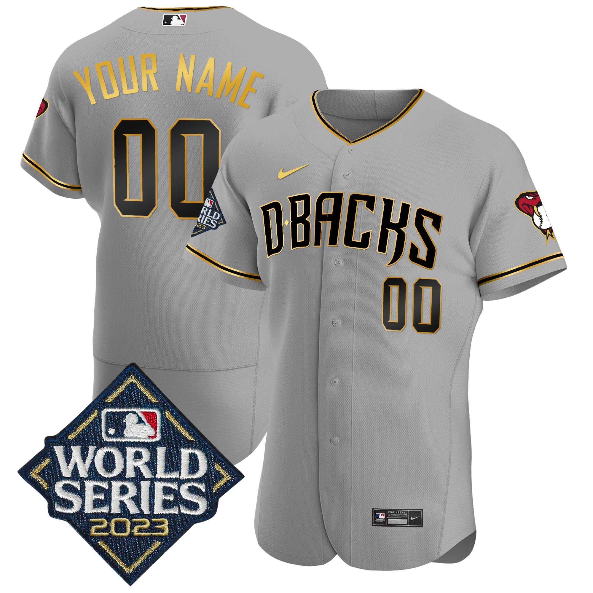2023 World Series Flex Base Gold Custom Jersey