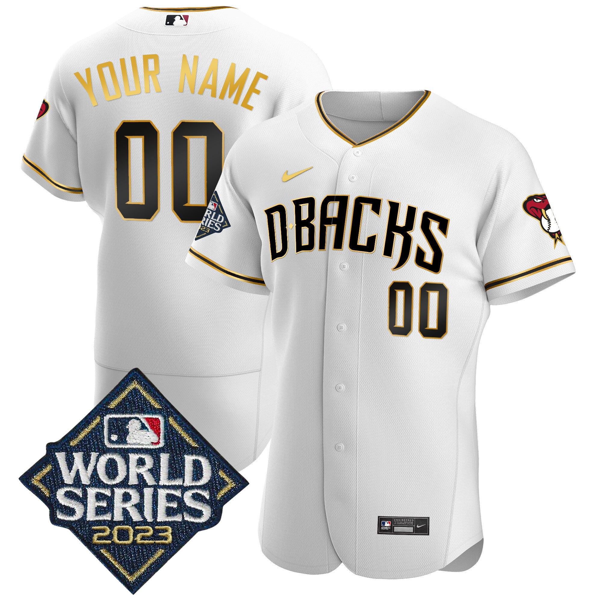 2023 World Series Flex Base Gold Custom Jersey
