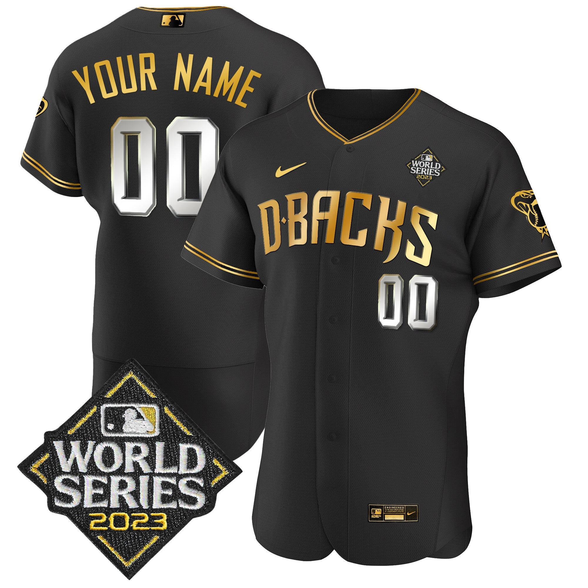2023 World Series Flex Base Gold Custom Jersey V2