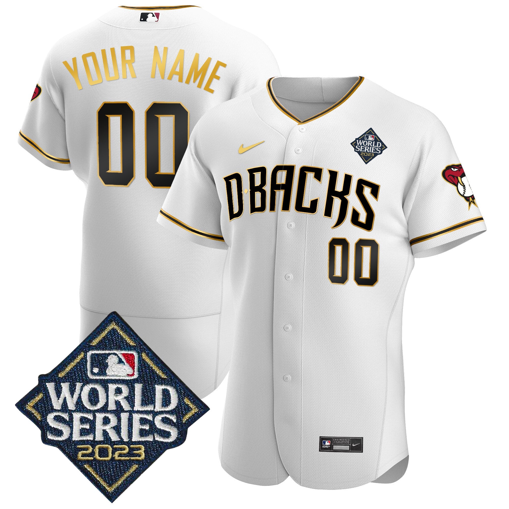 2023 World Series Flex Base Gold Custom Jersey V2