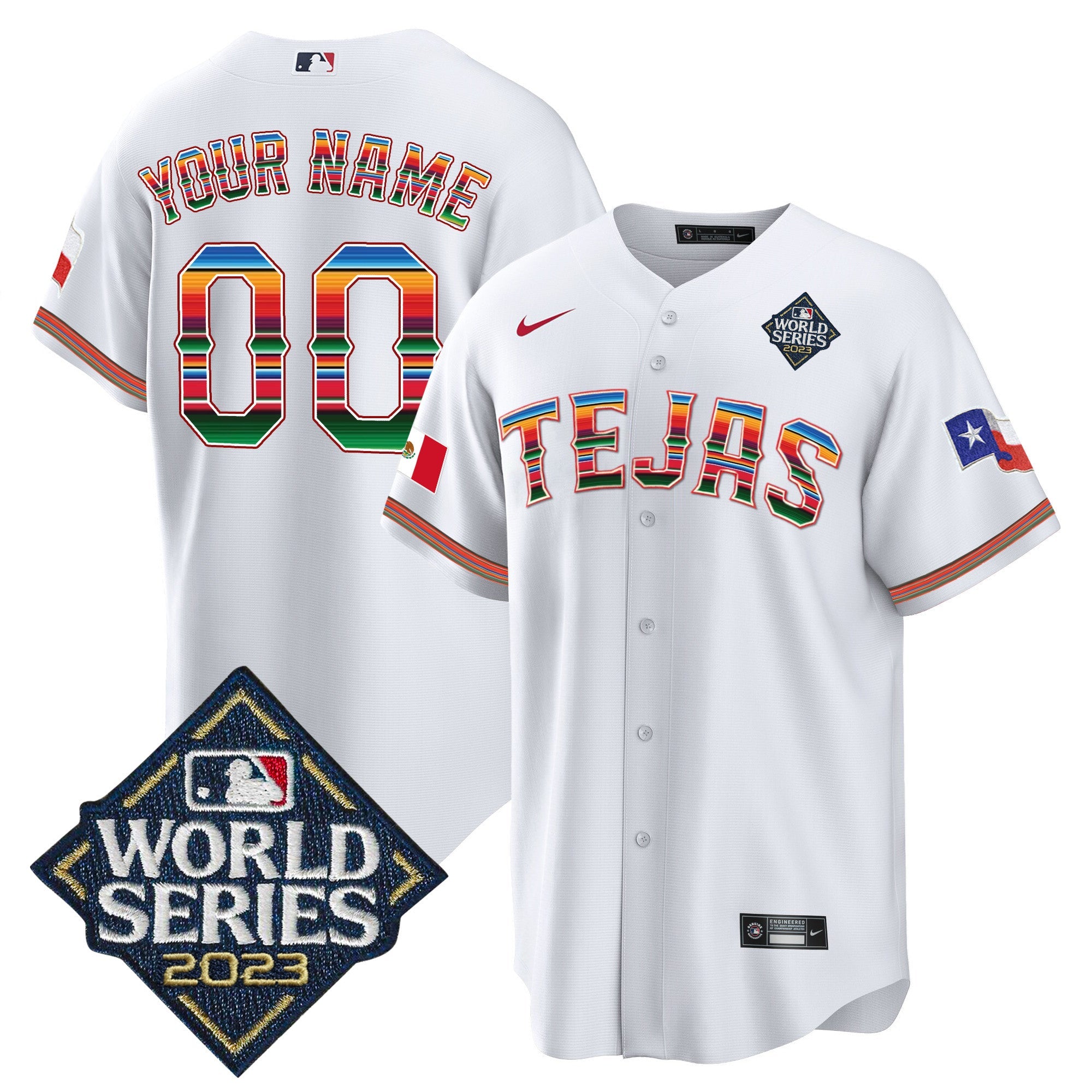 Texas 2023 World Series Mexico Custom Jersey
