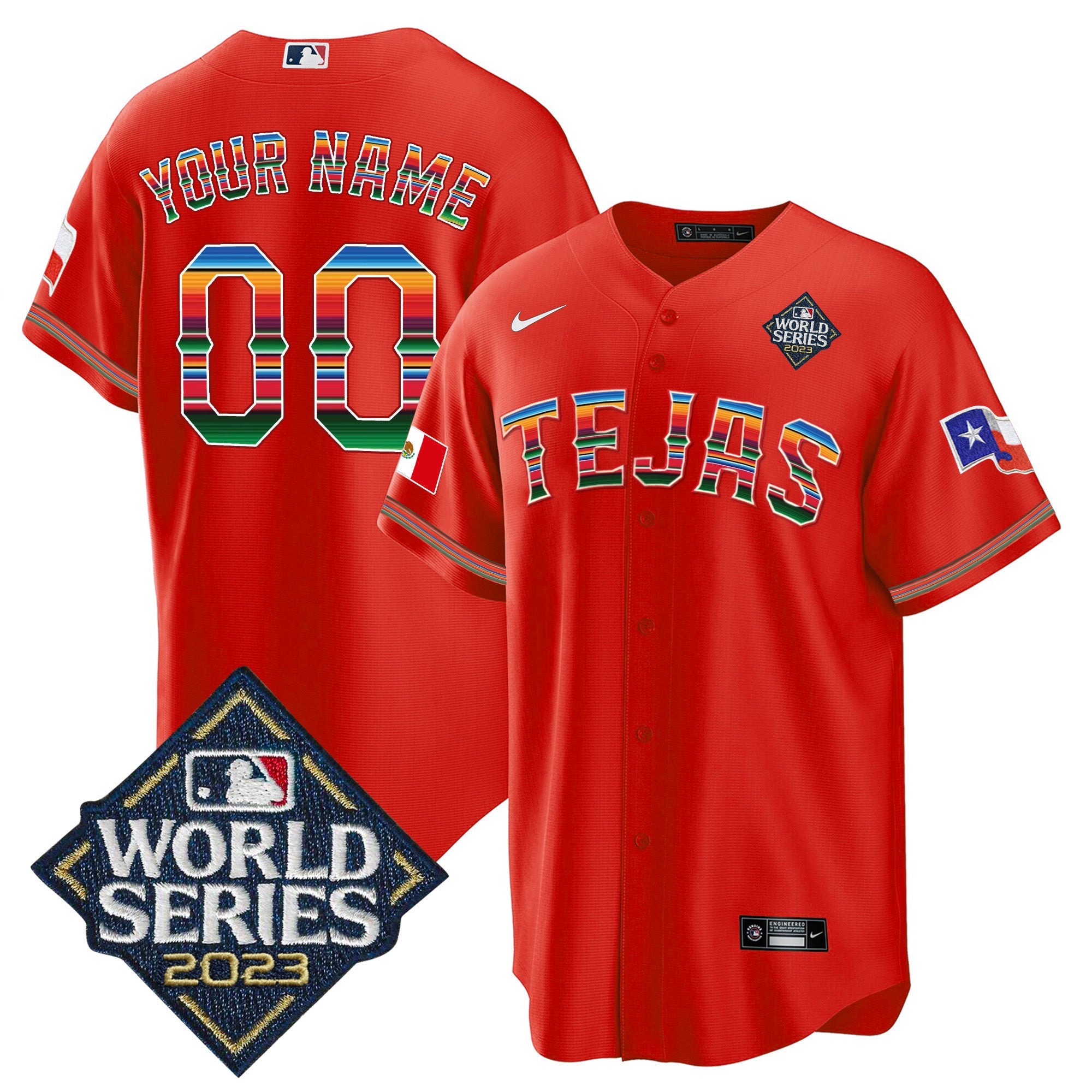 Texas 2023 World Series Mexico Custom Jersey