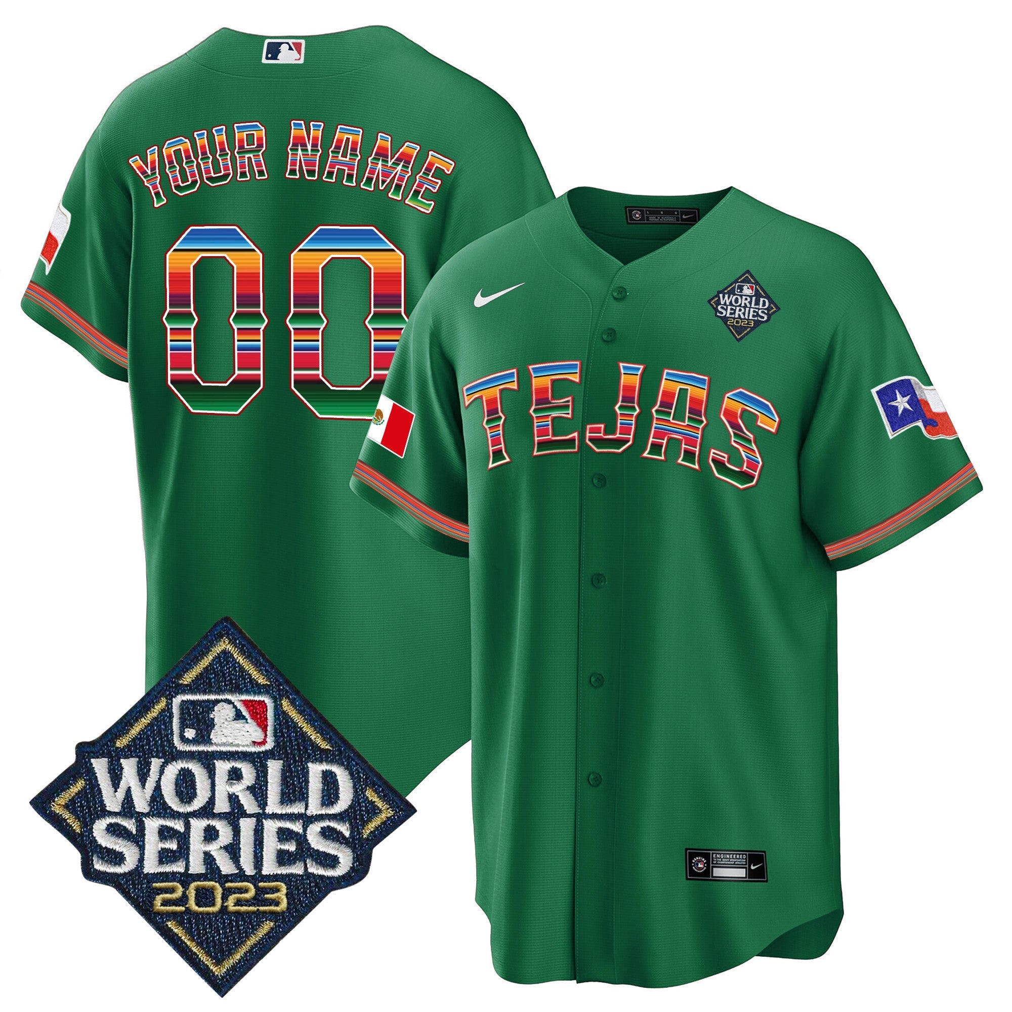 Texas 2023 World Series Mexico Custom Jersey