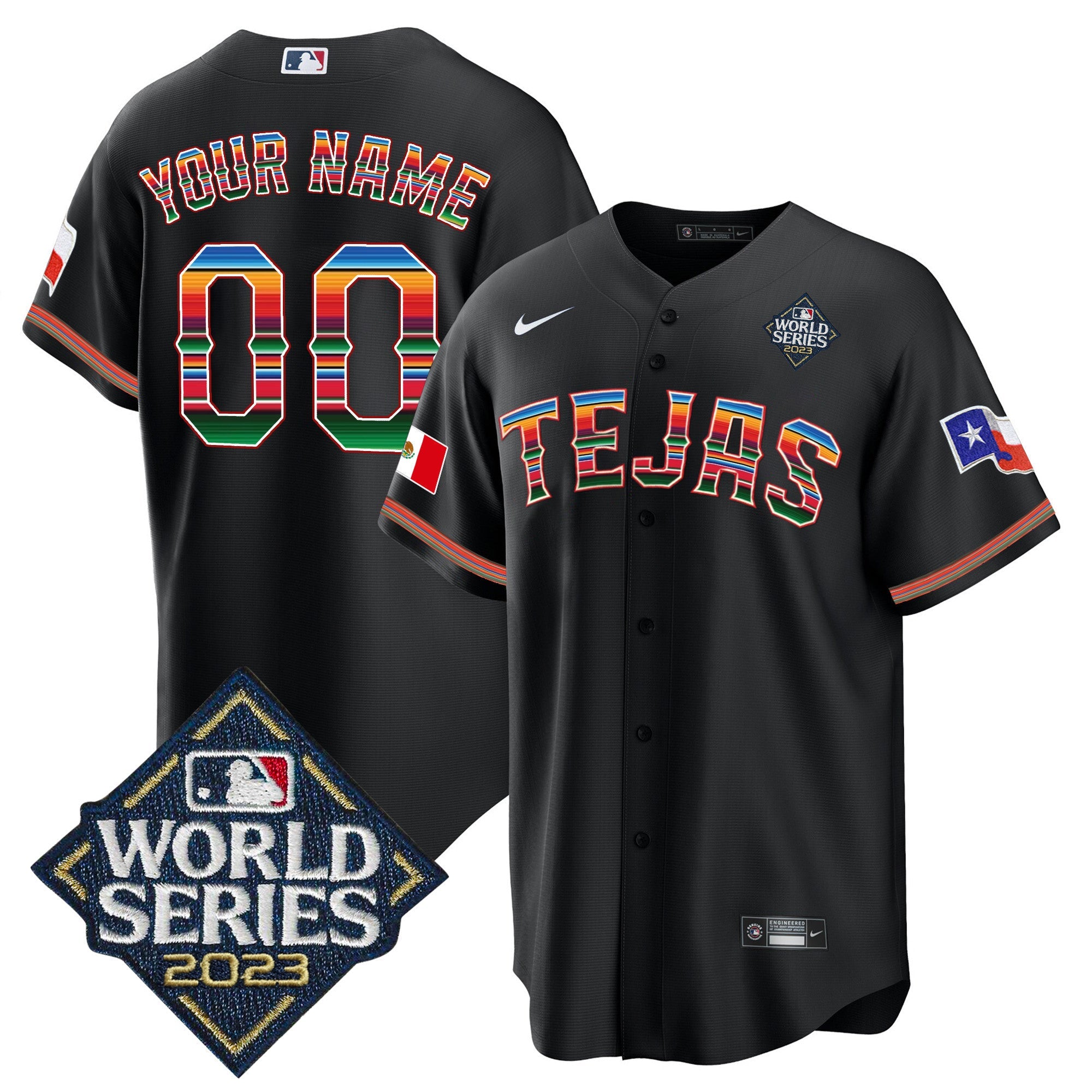 Texas 2023 World Series Mexico Custom Jersey