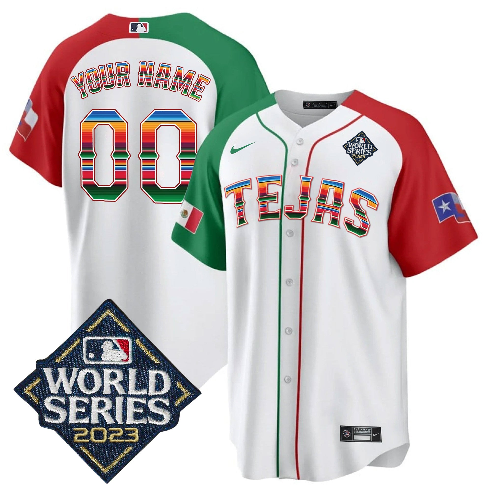 Texas 2023 World Series Mexico Custom Jersey