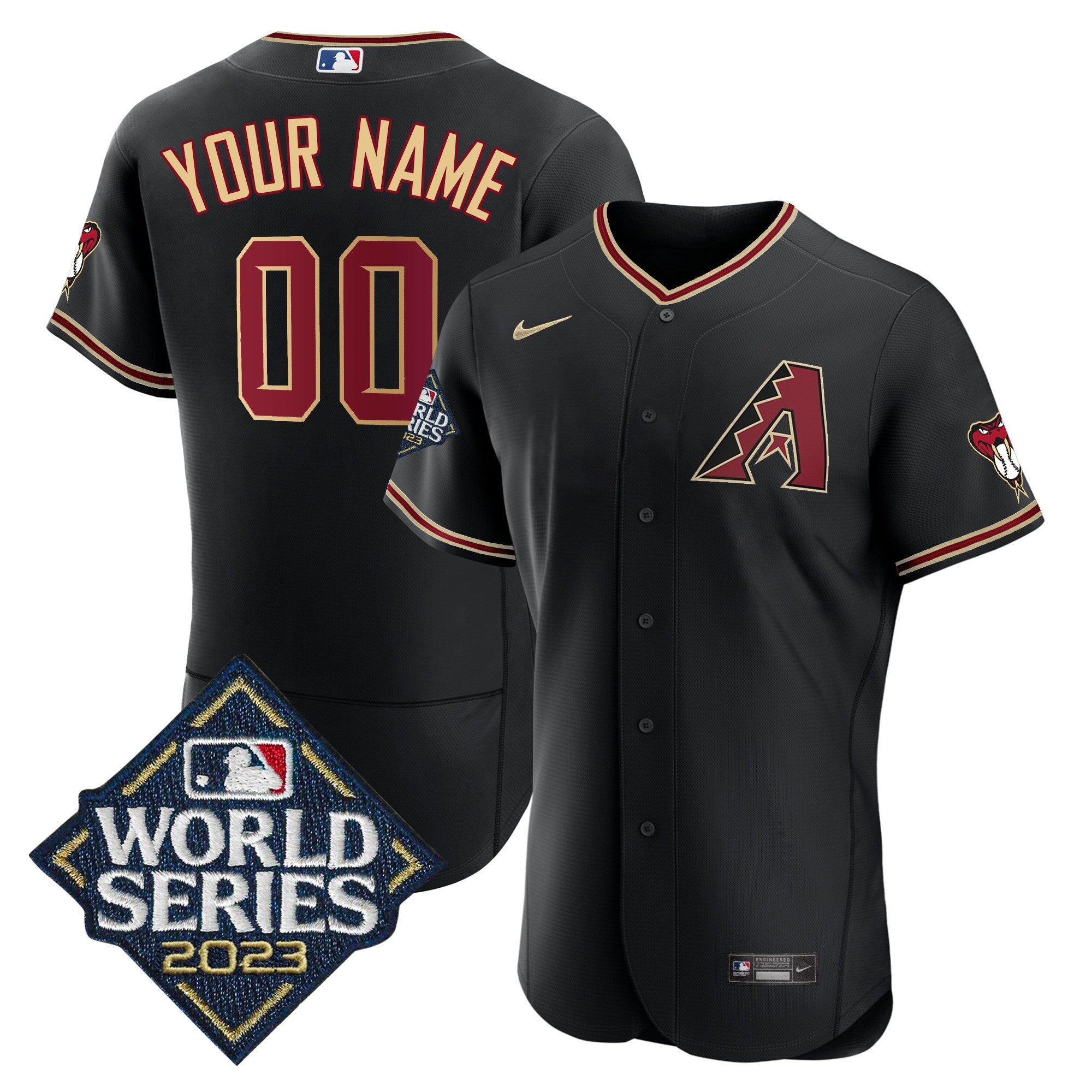 Black 2023 World Series Custom Jersey