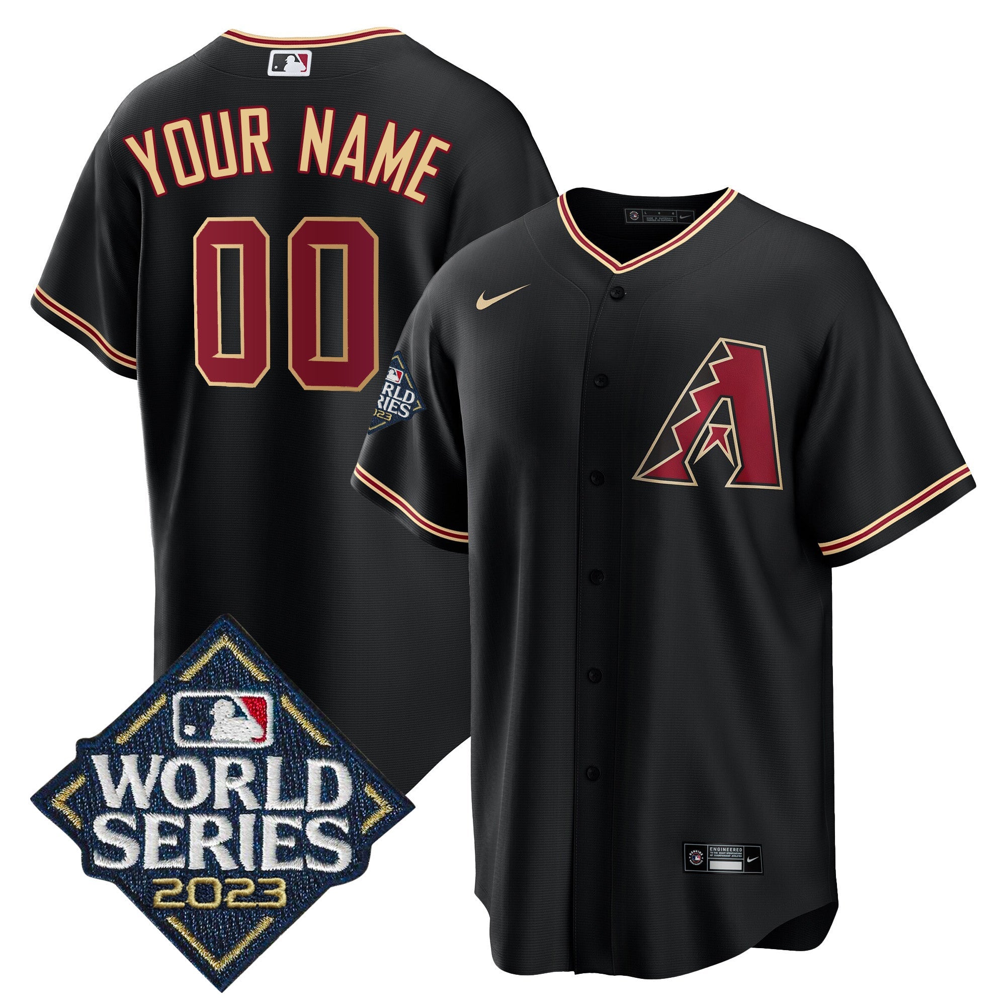 Black 2023 World Series Custom Jersey