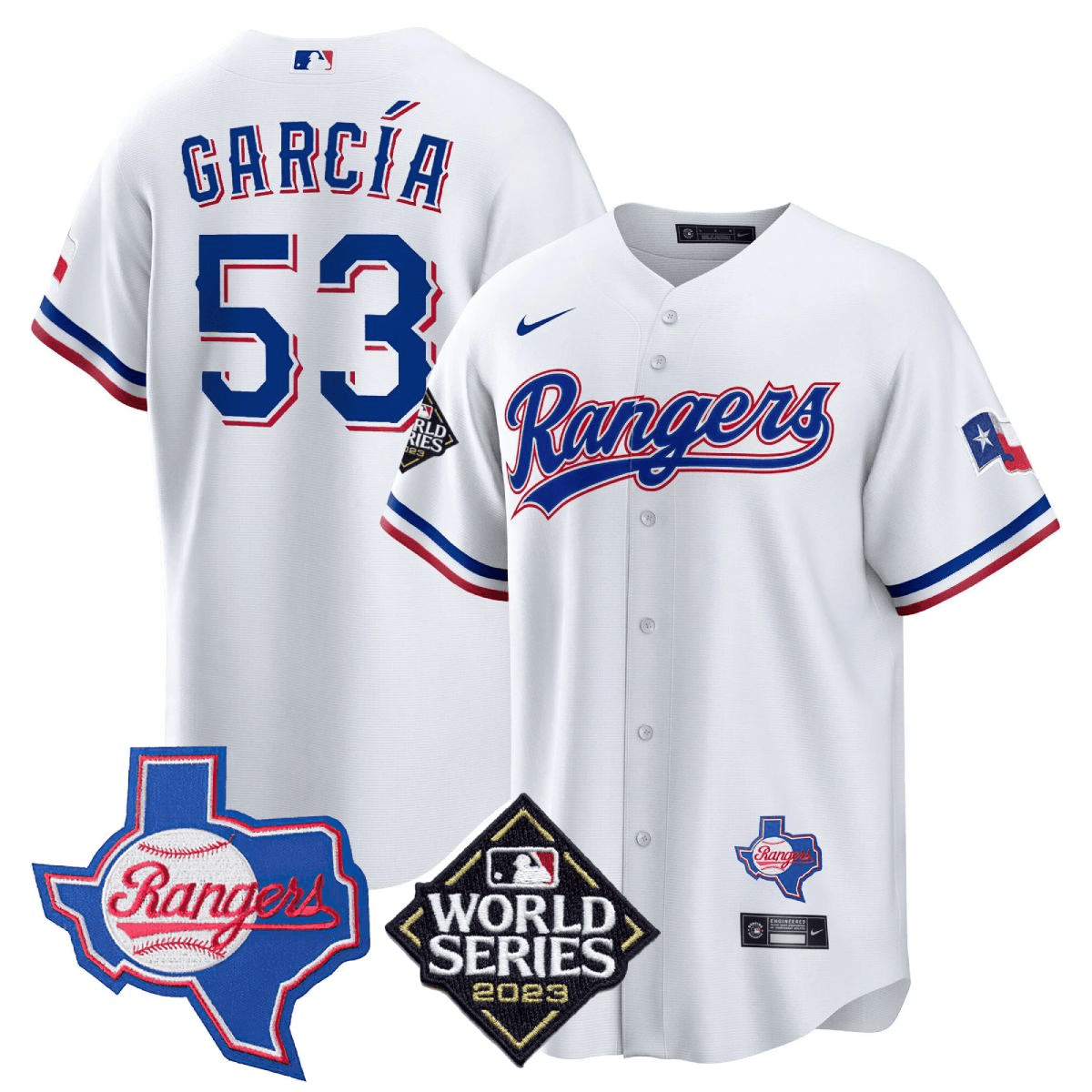 Men’s Texas 2023 World Series & Texas State Patch Cool Base Gold Jersey V2