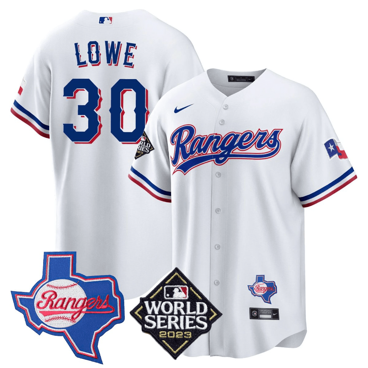 Men’s Texas 2023 World Series & Texas State Patch Cool Base Gold Jersey V2