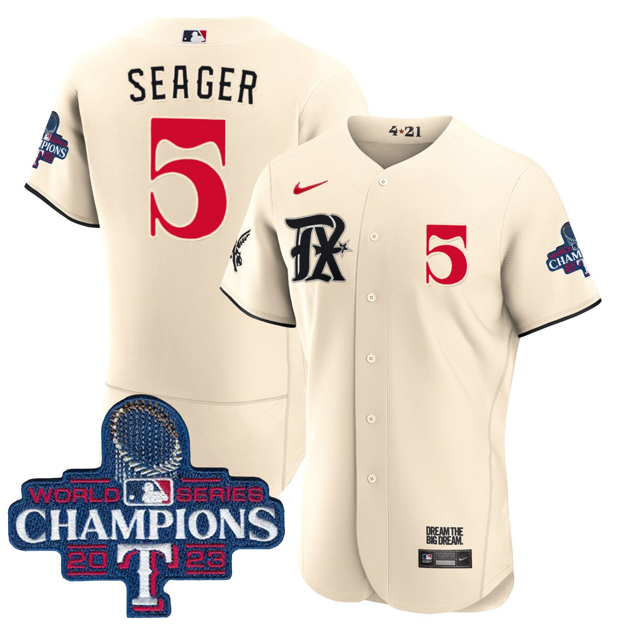 Corey Seager Texas 2023 World Series Champions City Connect Jersey