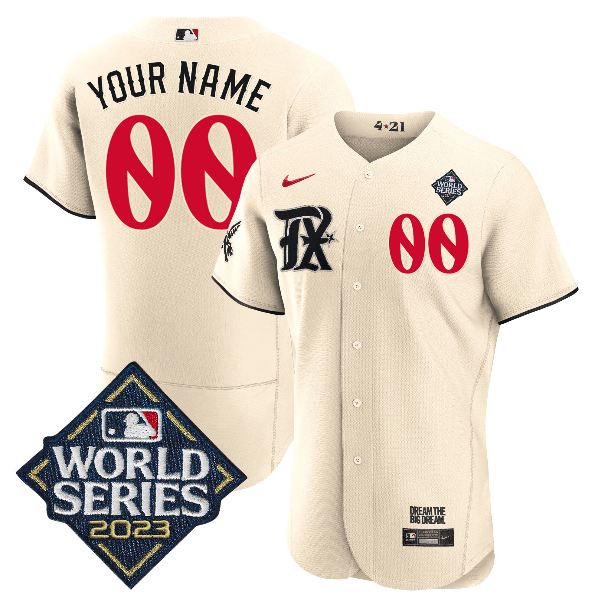 Texas 2023 World Series City Connect Flex Base Custom Jersey