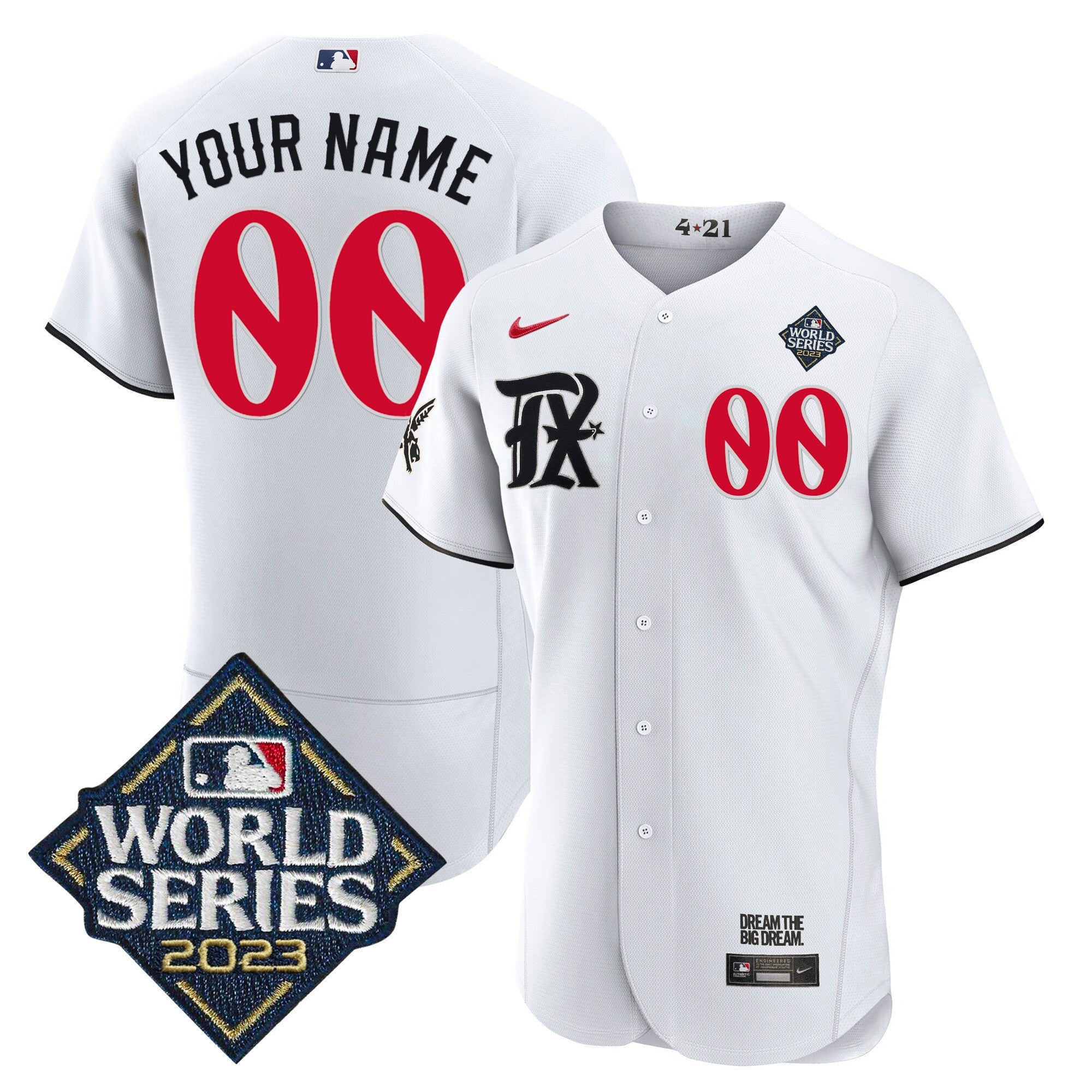 Texas 2023 World Series City Connect Flex Base Custom Jersey