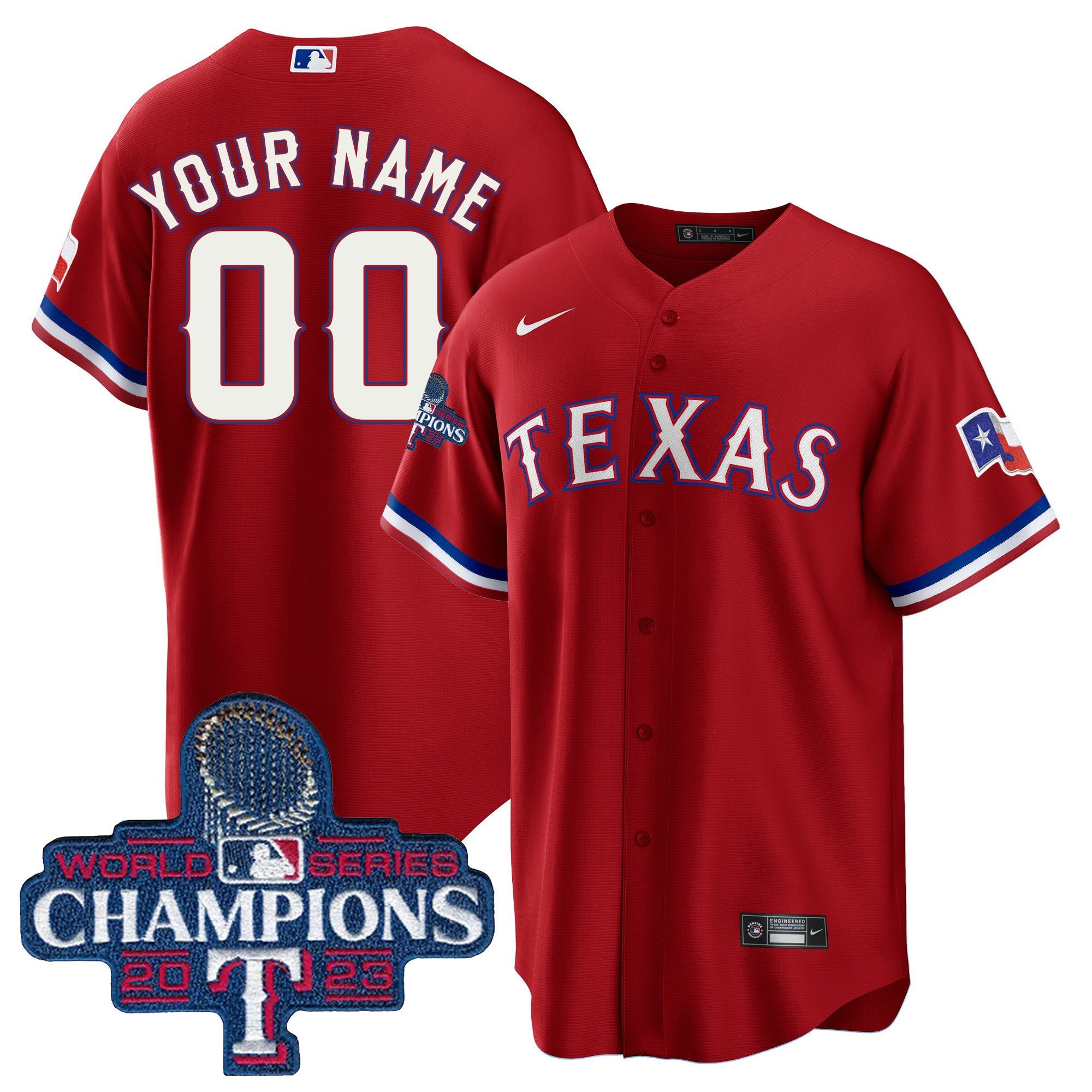 Texas 2023 World Series Champions Cool Base Custom Jersey