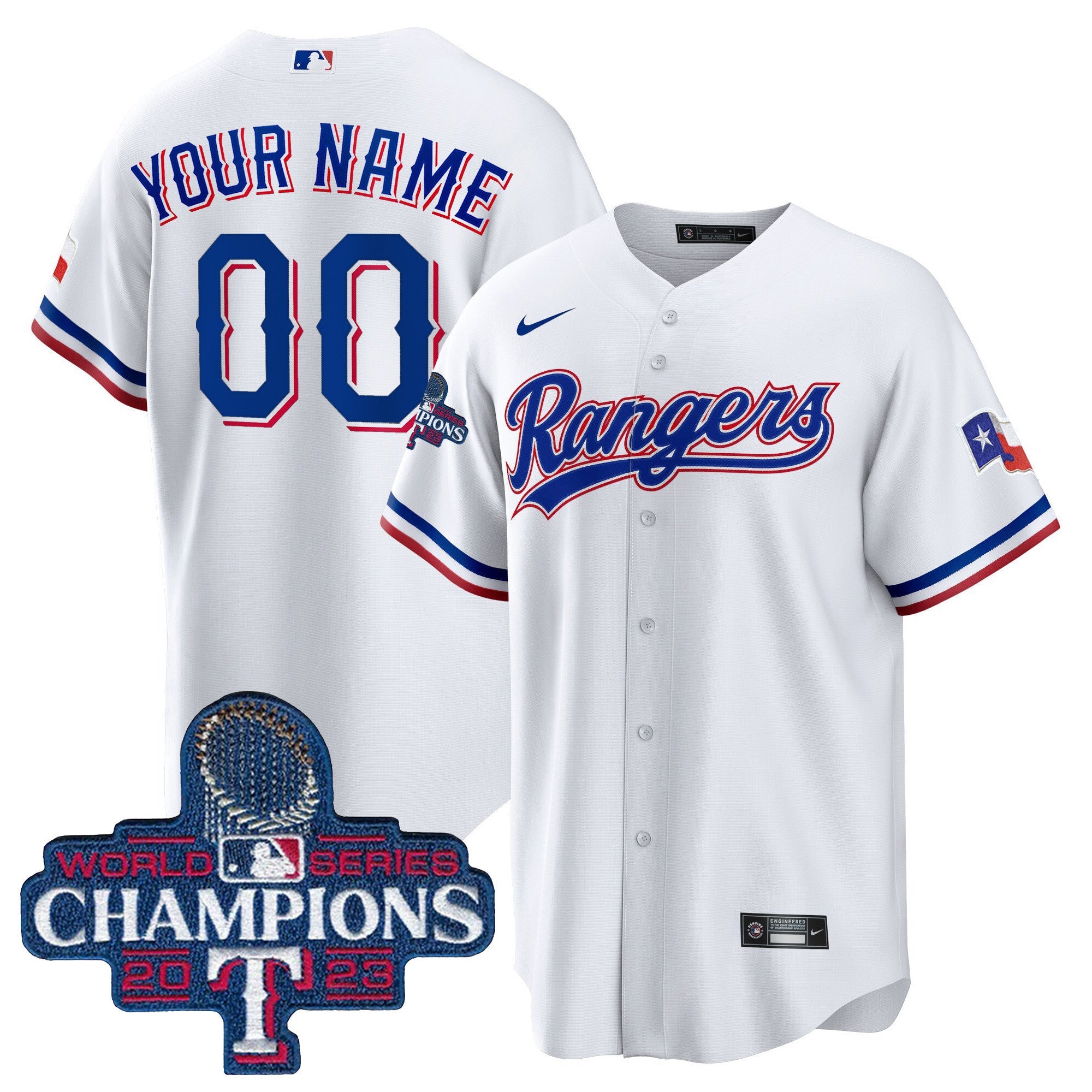 Texas 2023 World Series Champions Cool Base Custom Jersey V3