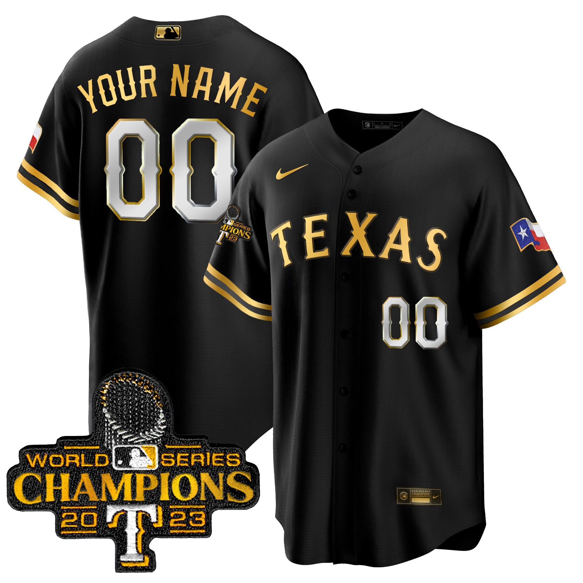Texas 2023 World Series Champions Cool Base Custom Jersey