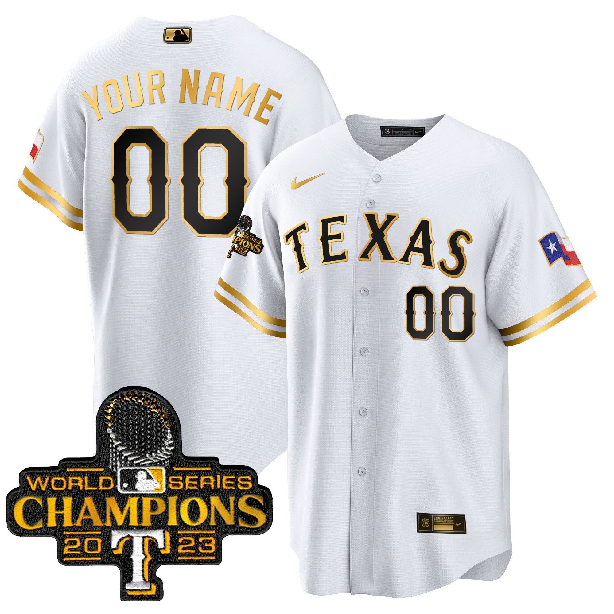 Texas 2023 World Series Champions Cool Base Custom Jersey