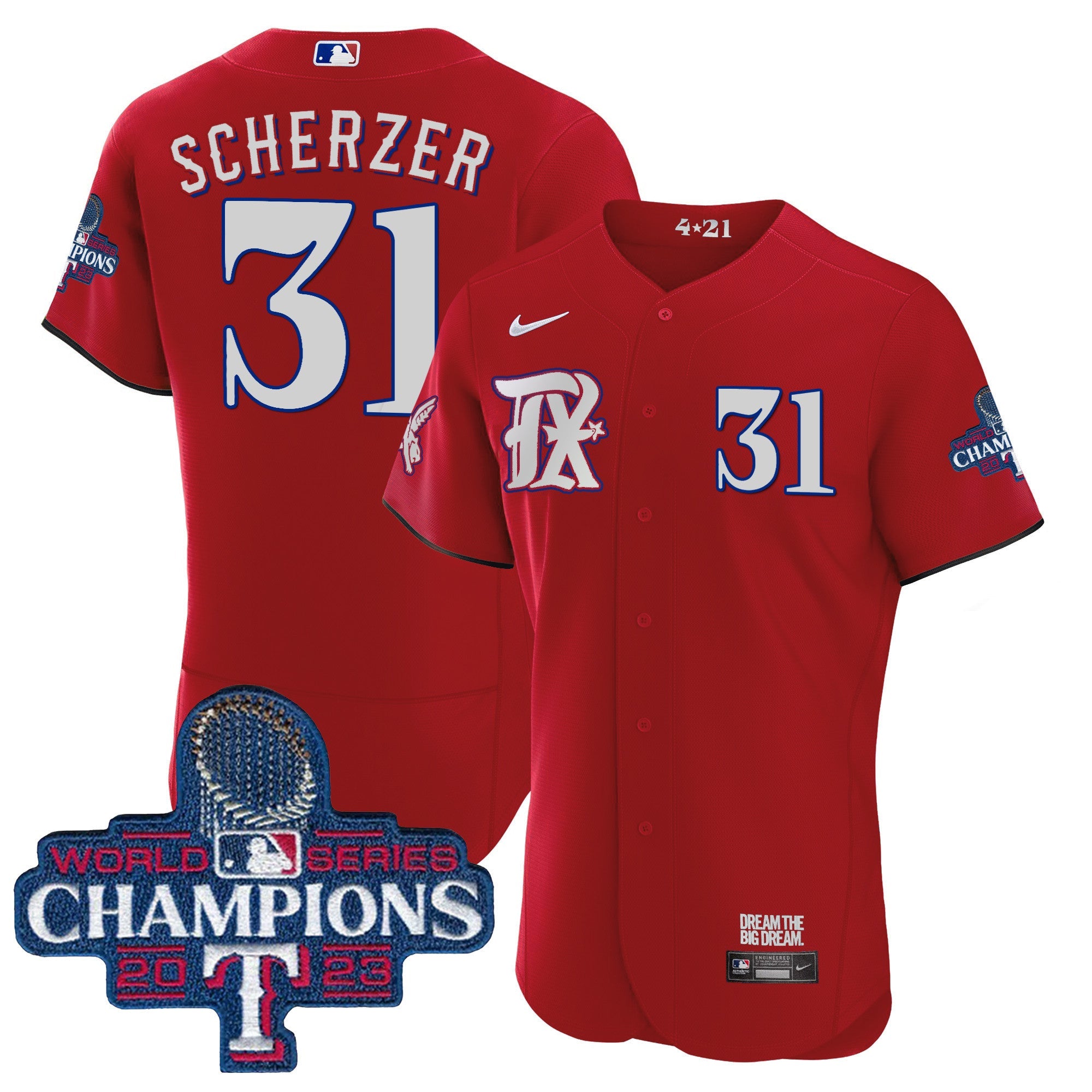 Men’s Texas 2023 World Series Champions City Connect Flex Base Jersey