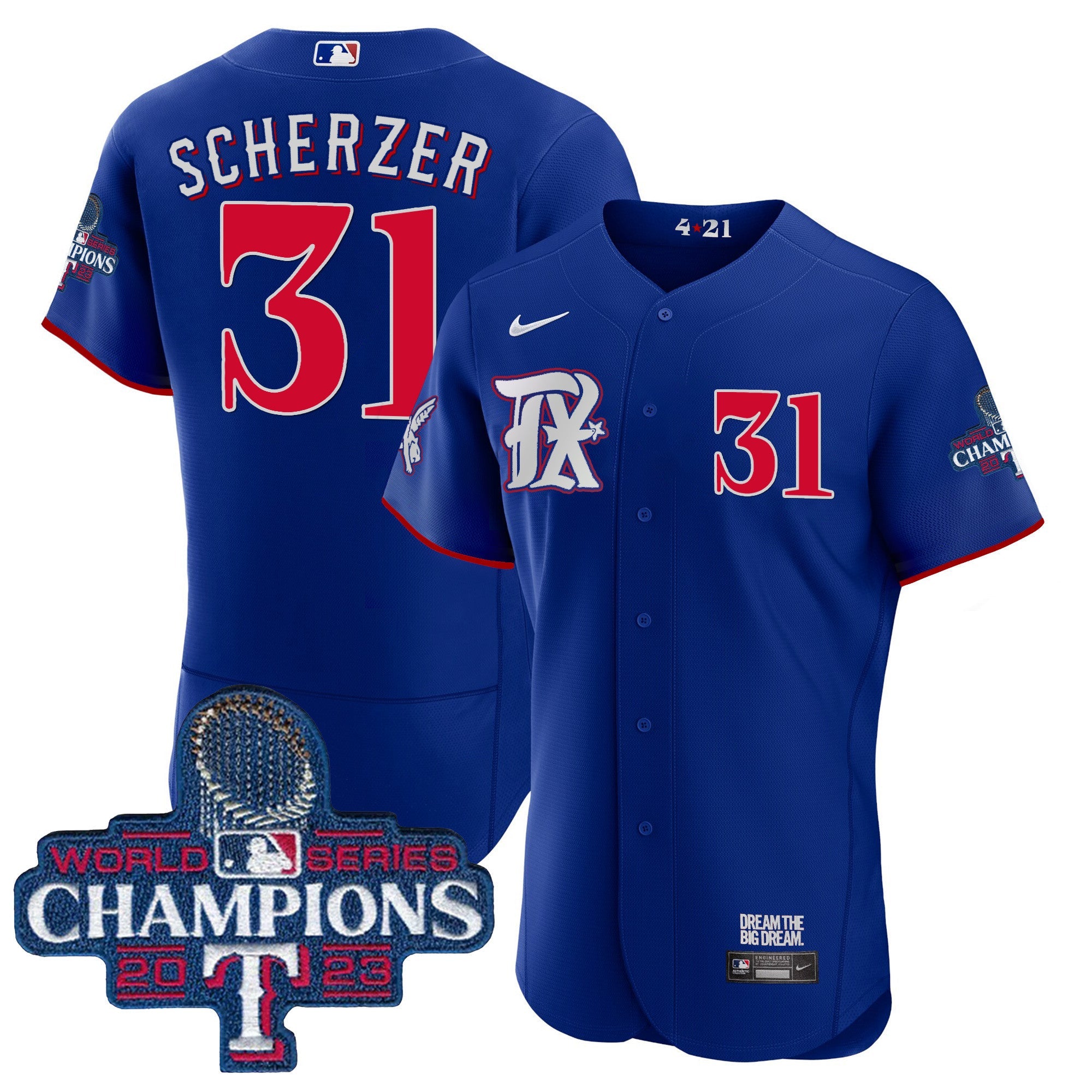 Men’s Texas 2023 World Series Champions City Connect Flex Base Jersey