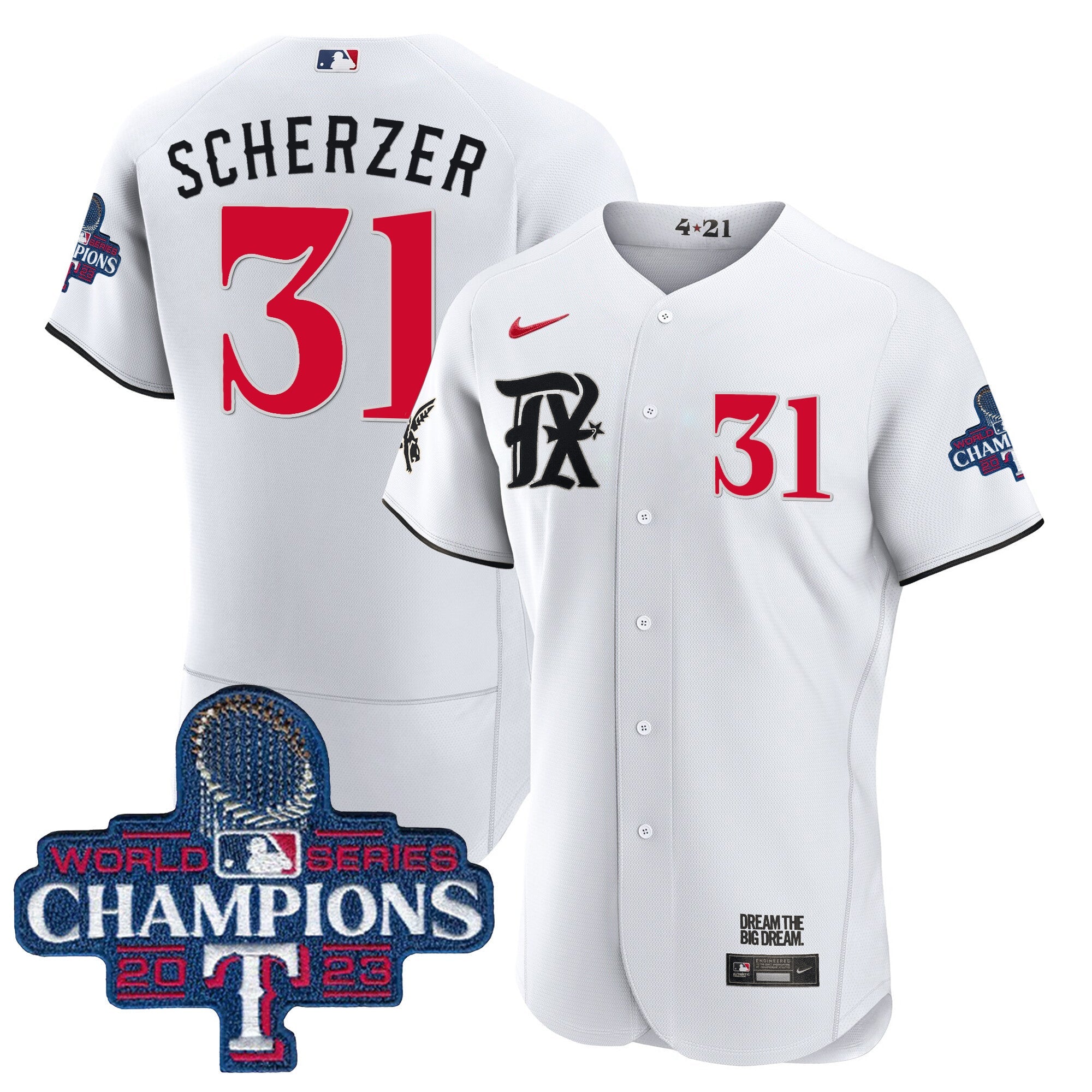 Men’s Texas 2023 World Series Champions City Connect Flex Base Jersey