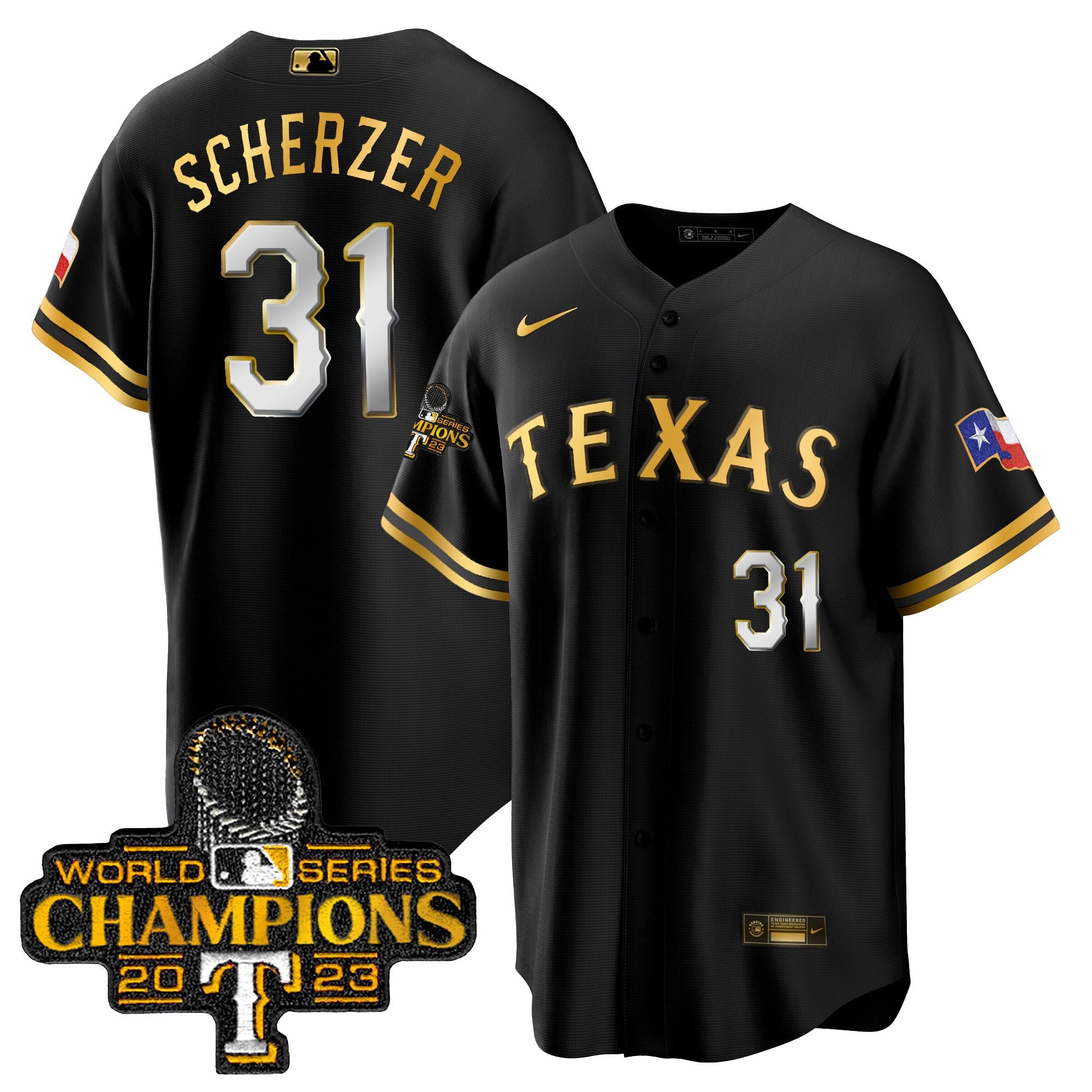 Men’s Texas 2023 World Series Champions Cool Base Jersey