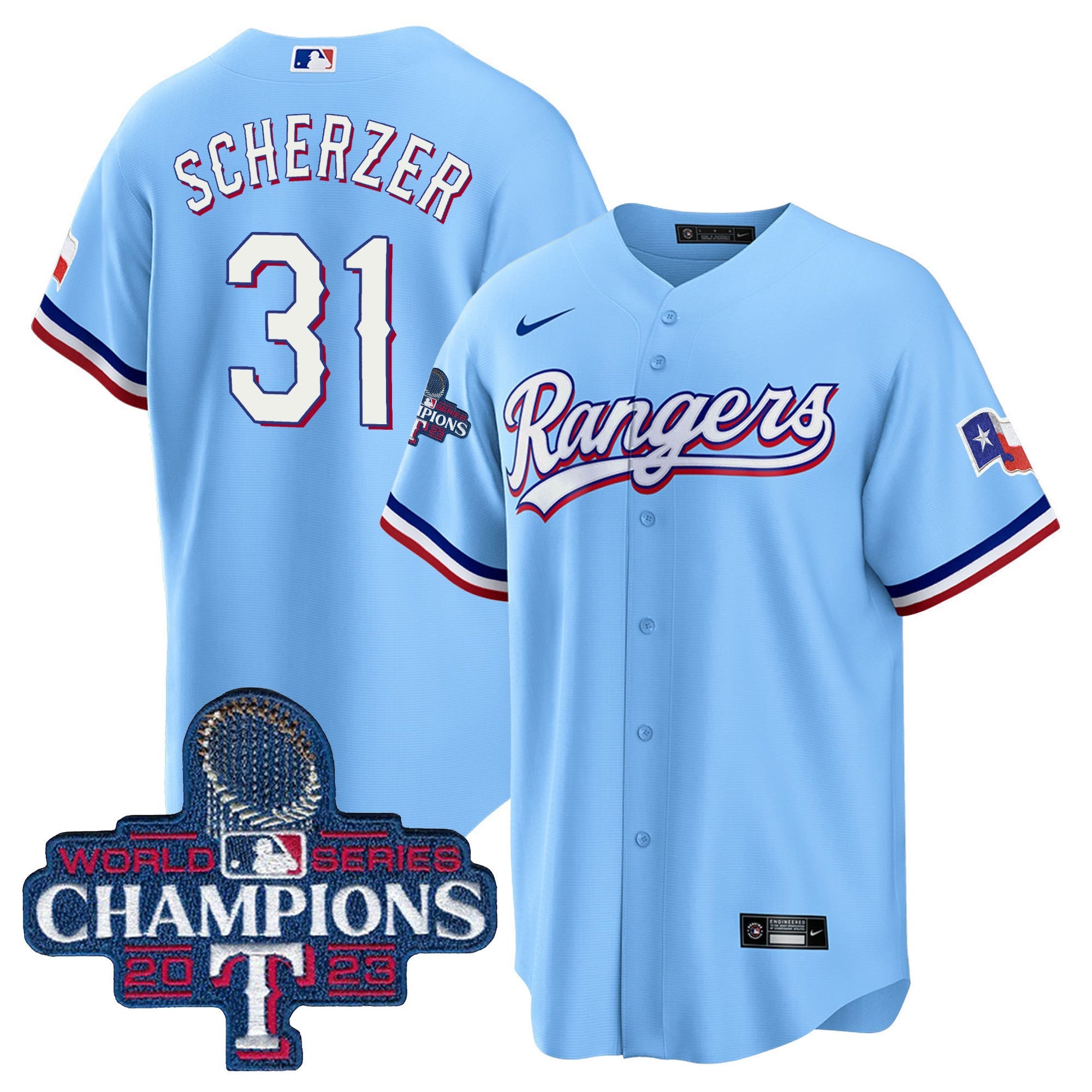 Men’s Texas 2023 World Series Champions Cool Base Jersey V3