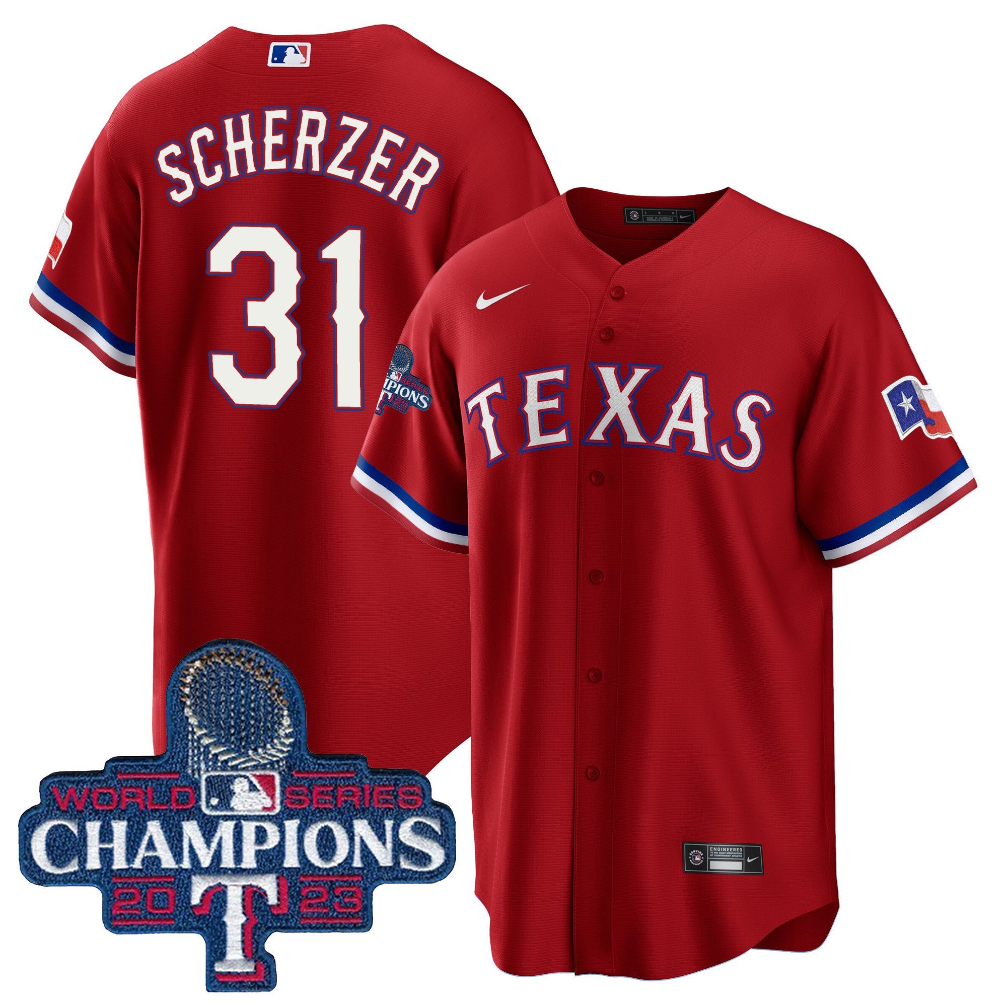 Men’s Texas 2023 World Series Champions Cool Base Jersey