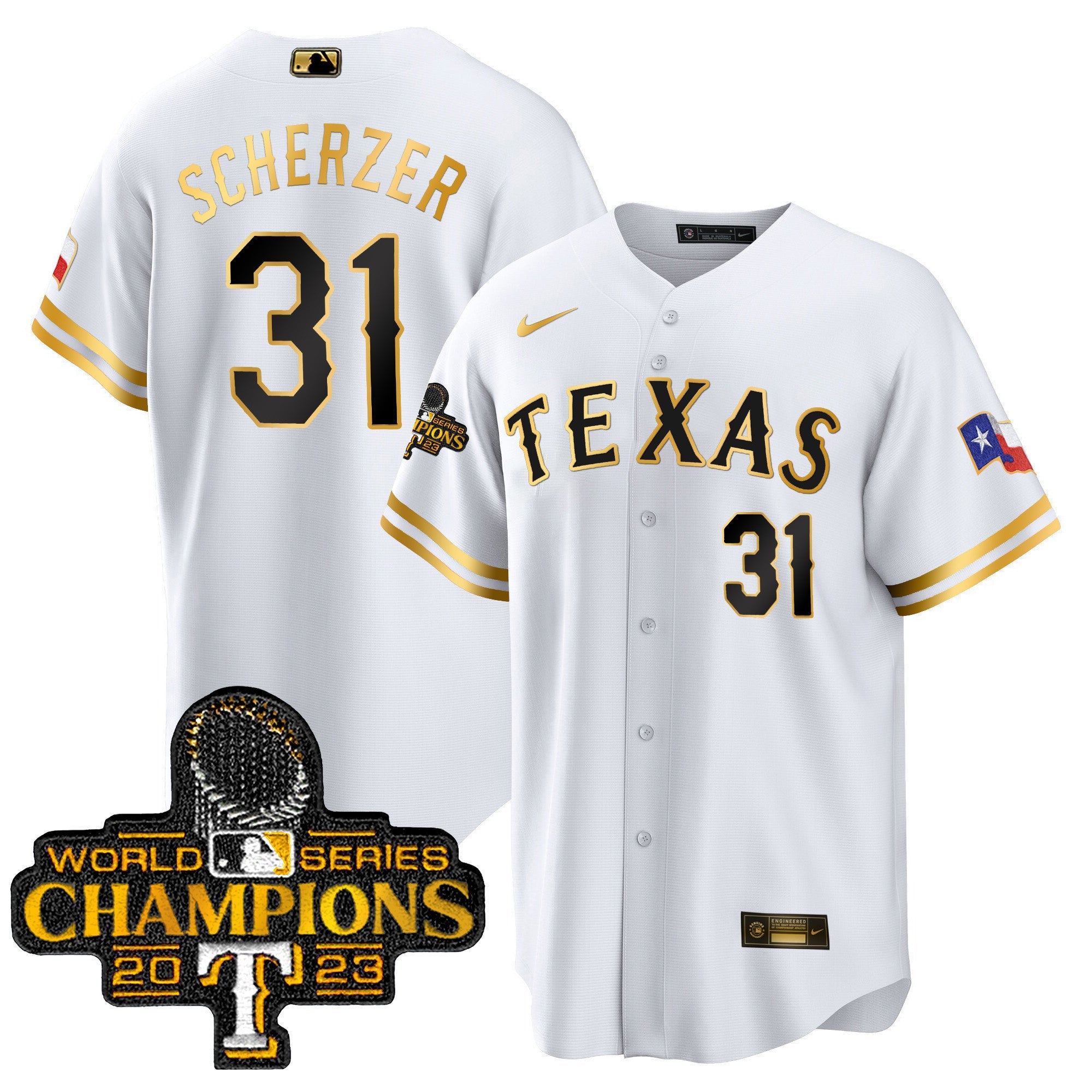 Men’s Texas 2023 World Series Champions Cool Base Jersey