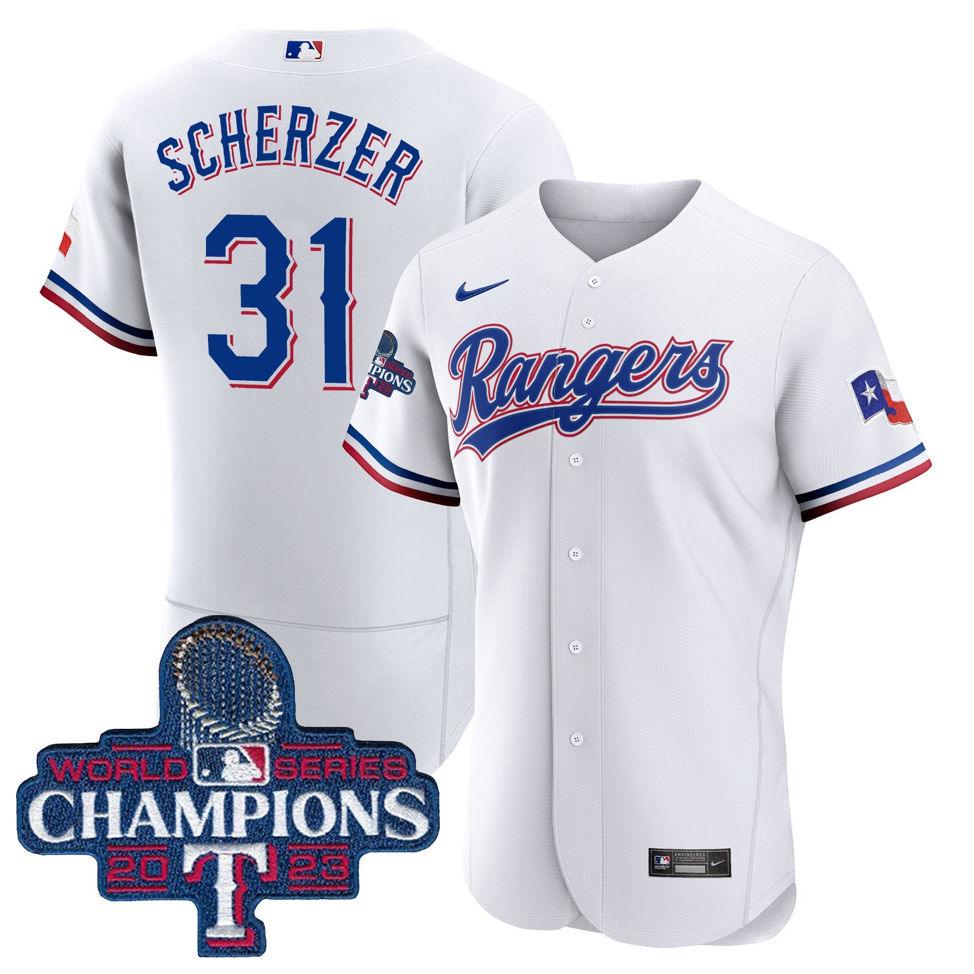Men’s Texas 2023 World Series Champions Flex Base Jersey V3