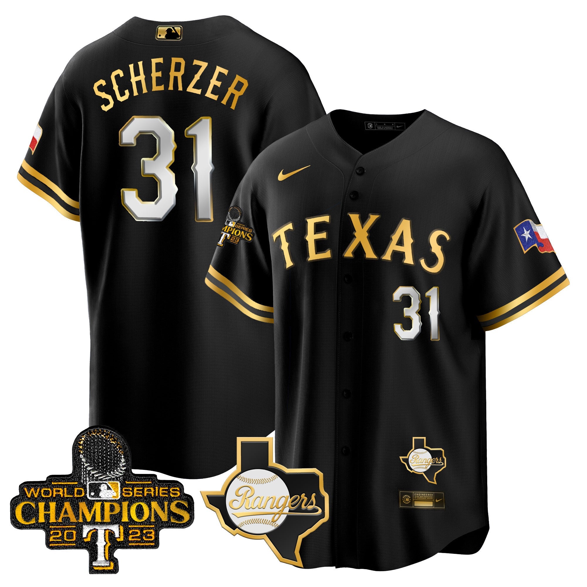 Men’s Texas 2023 World Series Champions Cool Base Jersey V2