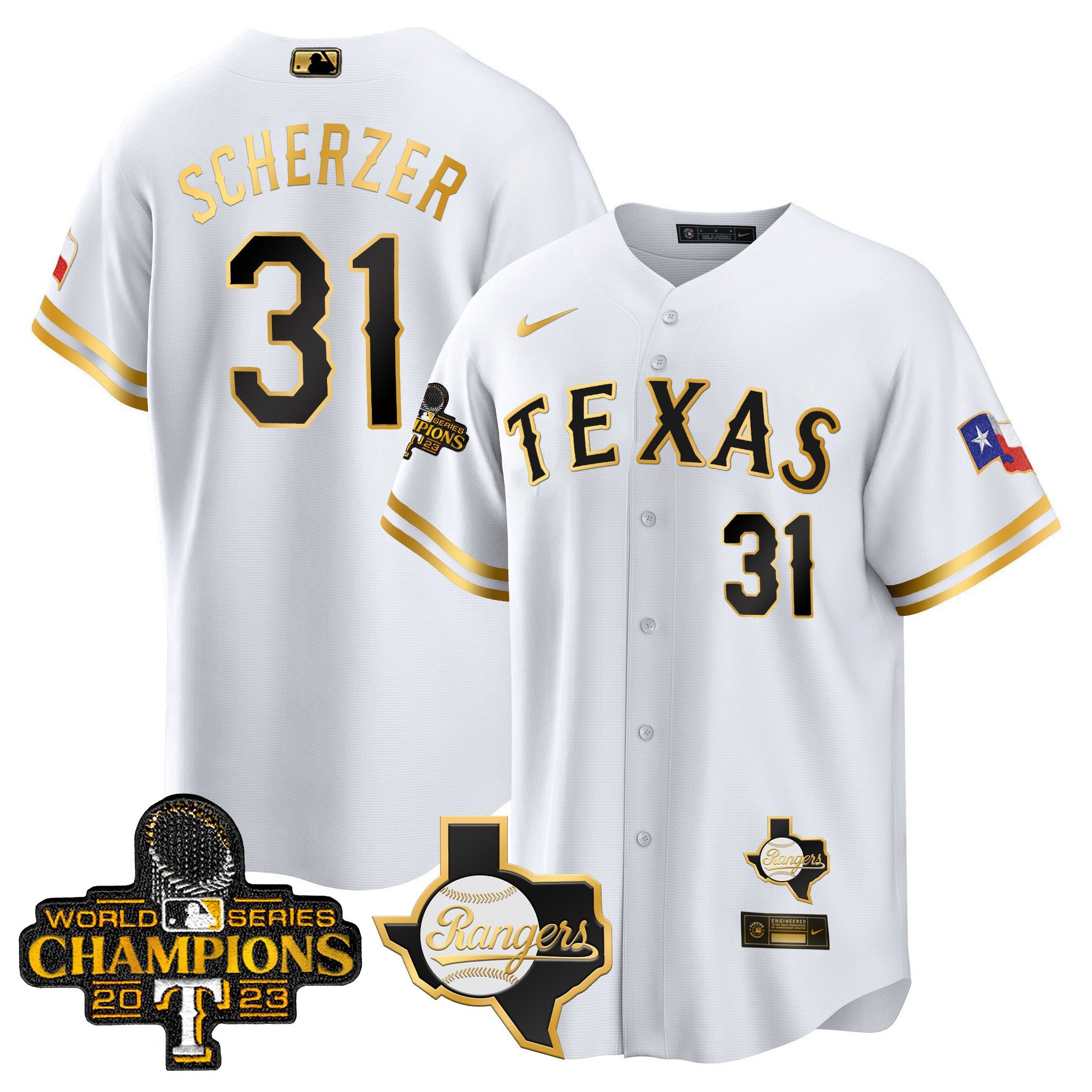 Men’s Texas 2023 World Series Champions Cool Base Jersey V2