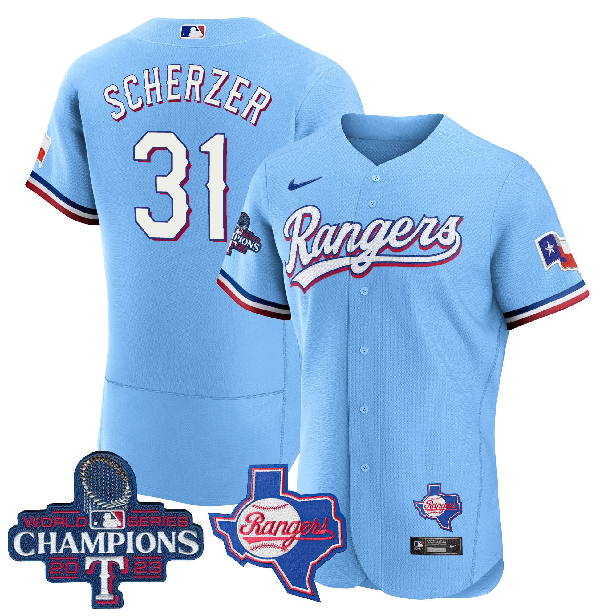 Men’s Texas 2023 World Series Champions Flex Base Jersey V2
