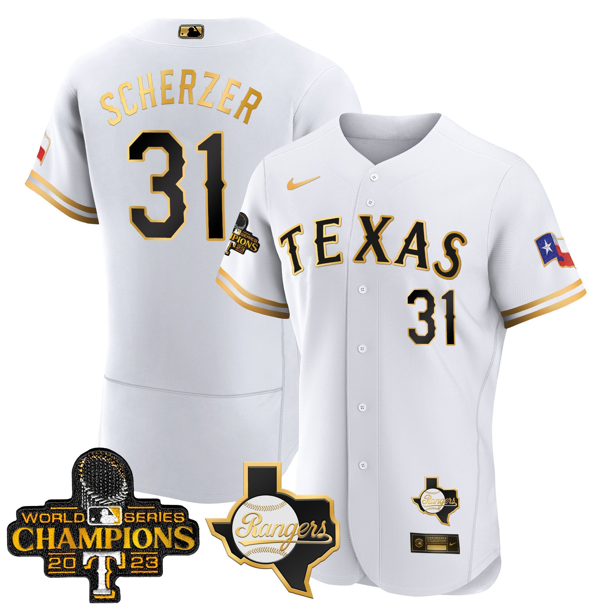 Men’s Texas 2023 World Series Champions Flex Base Jersey V2