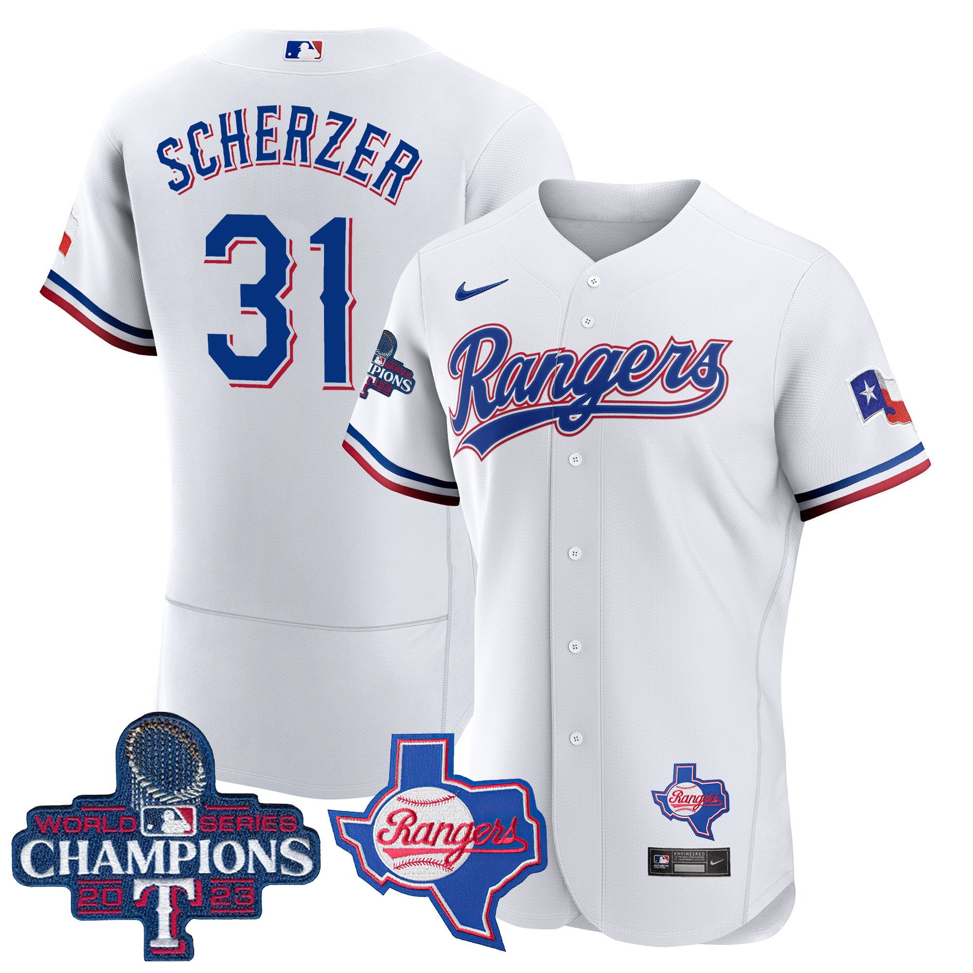 Men’s Texas 2023 World Series Champions Flex Base Jersey V2