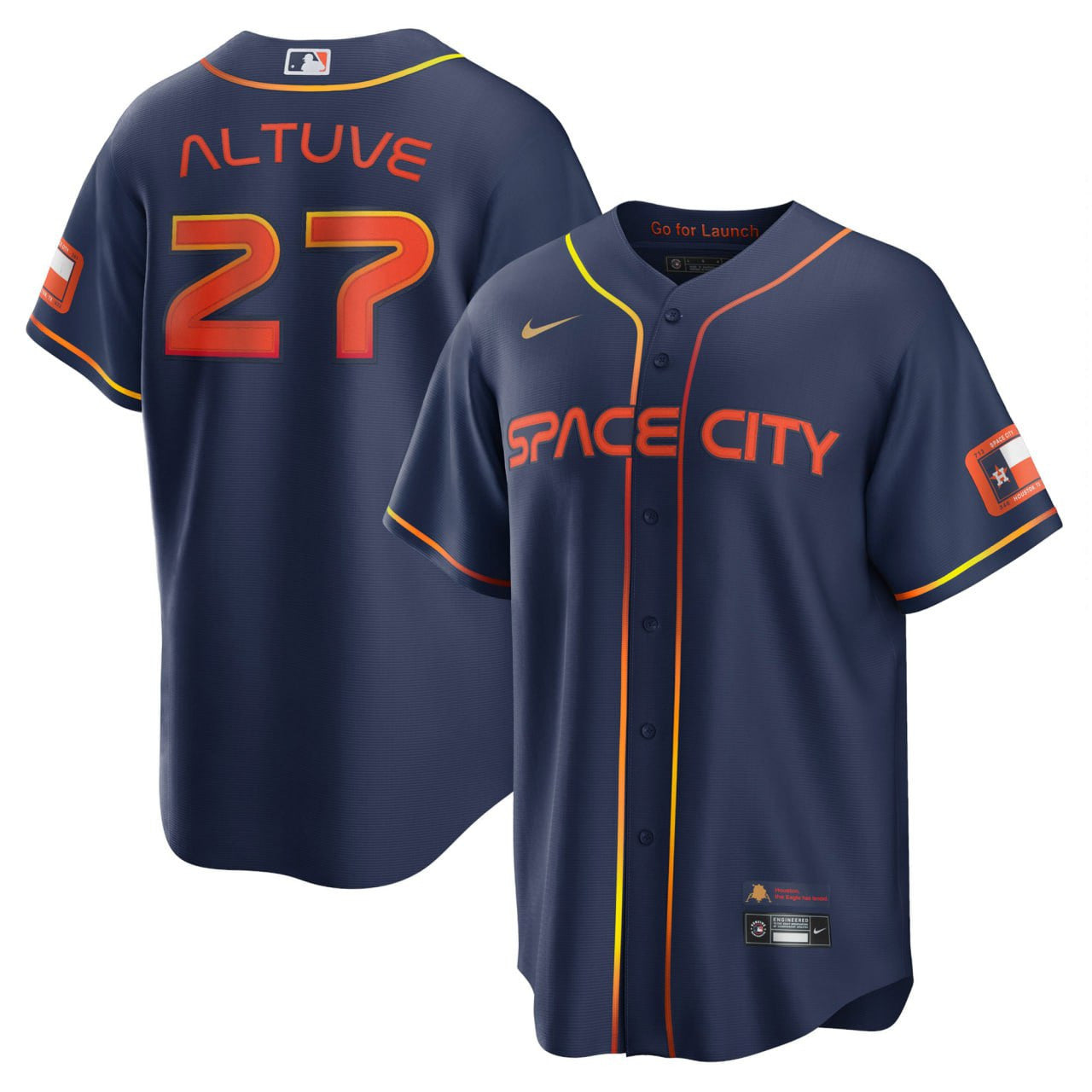 Jose Altuve Houston Navy Jersey