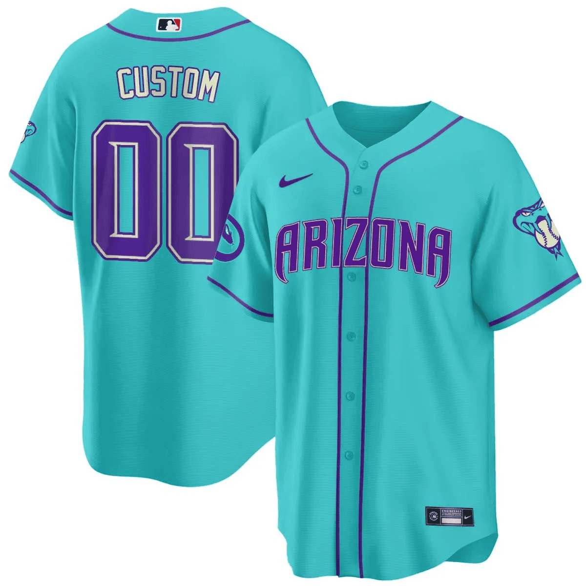 Arizona 2024 Teal Purple Custom Jersey