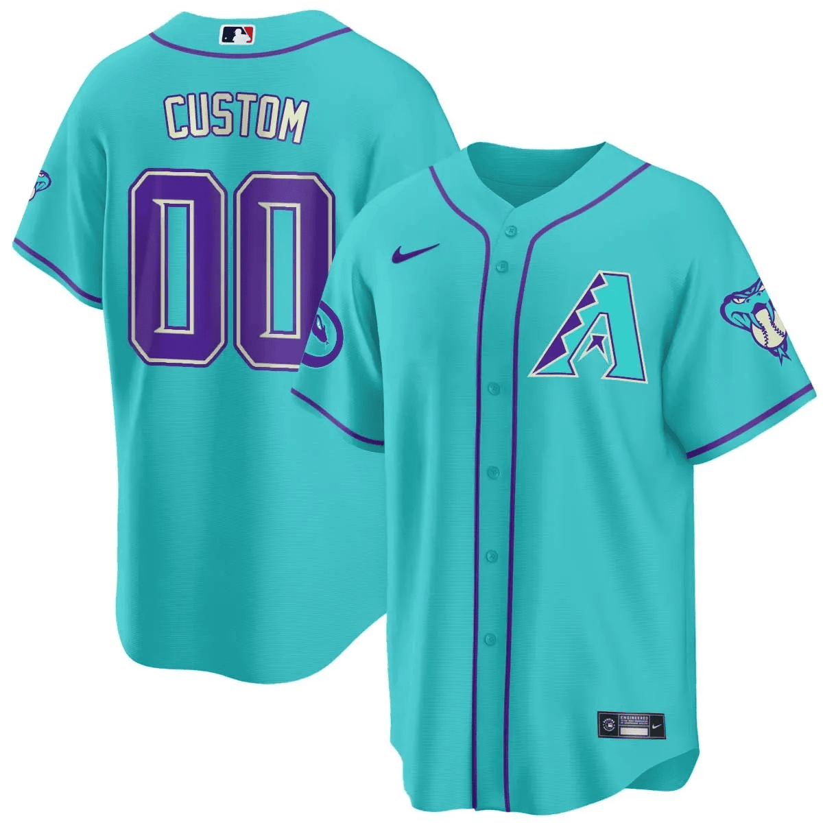 Arizona 2024 Teal Purple Custom Jersey