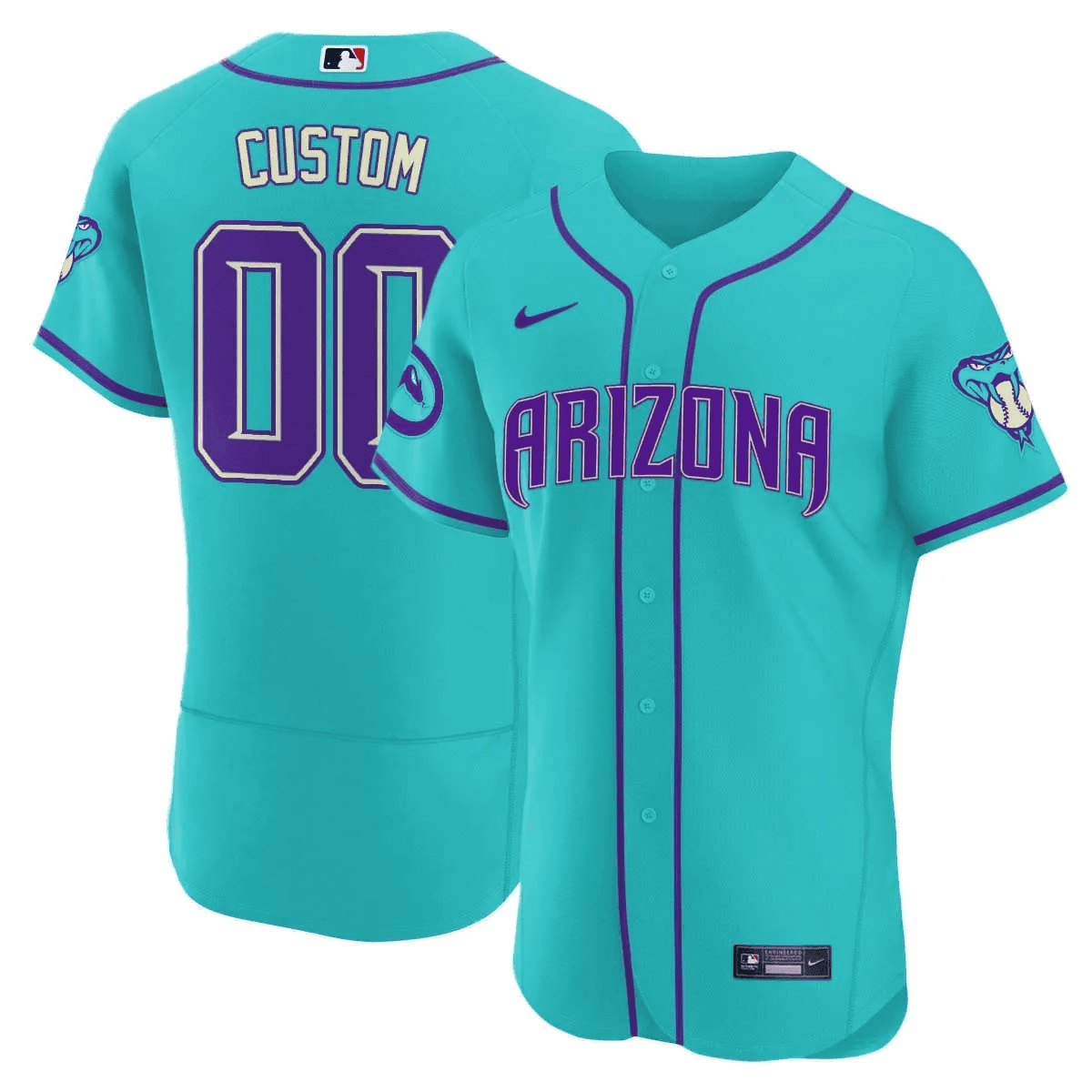 Arizona 2024 Teal Purple Custom Jersey
