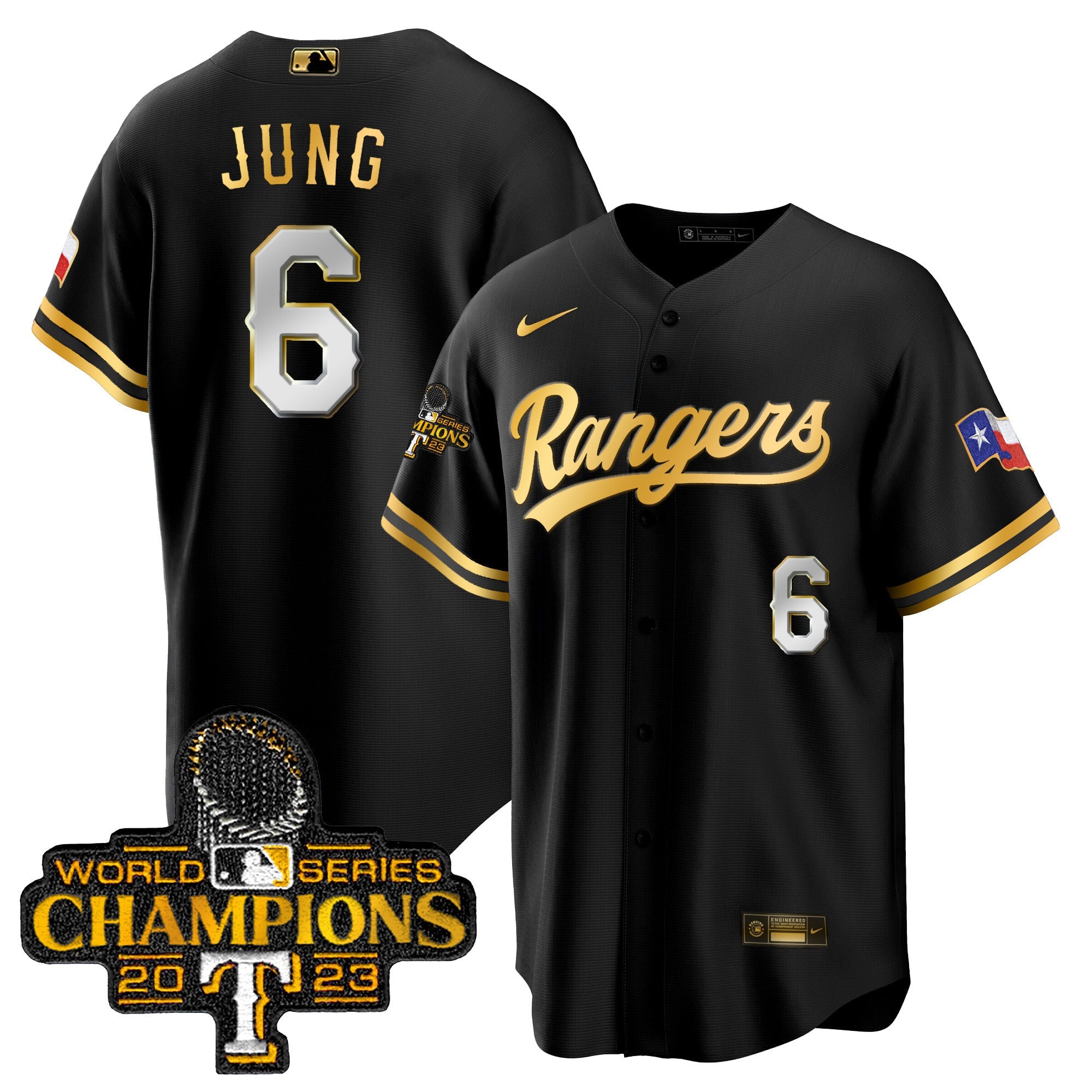 Men’s Texas 2023 World Series Champions Cool Base Jersey V3